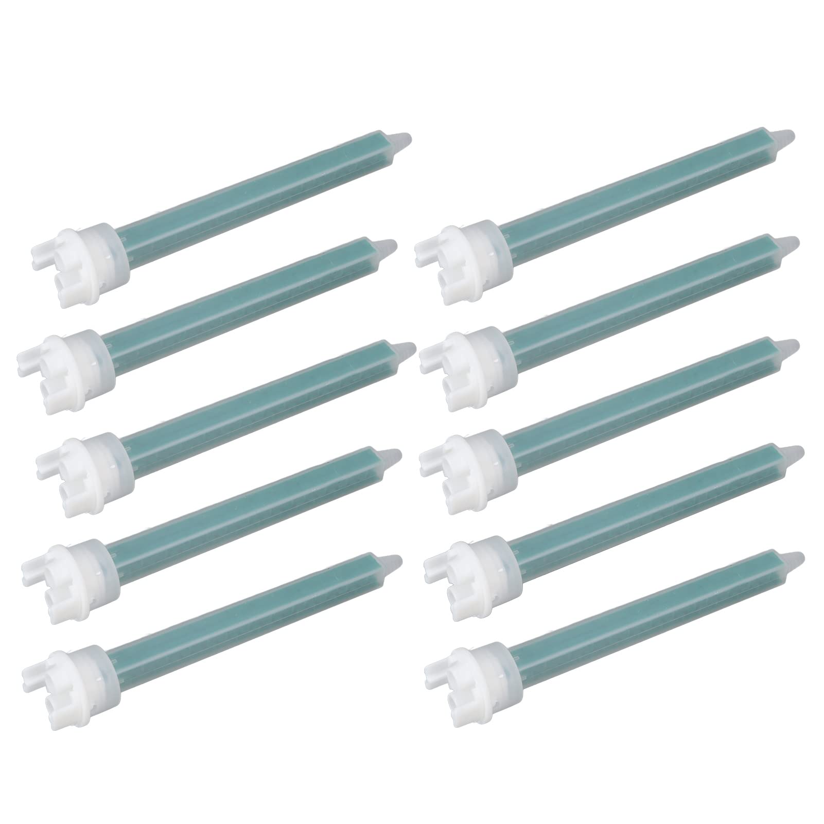 10Pcs Epoxy Mixing Nozzles - 1:1 Ratio Resin Mixer Tips for Glue Guns - Perfect for DIY Crafts, Hoof Trimming, Adhesive Applications & Home Repairs