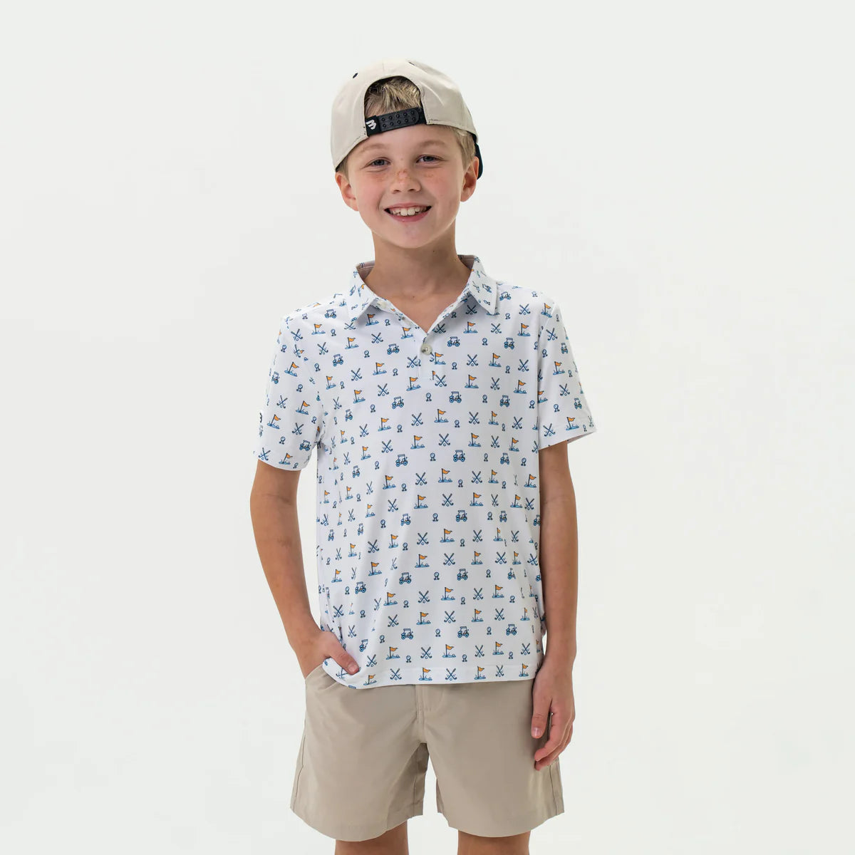 Burlebo Men's Golf Polo Shirt with Hole-in-One Design - Breathable & Stylish for Golf, Casual Wear & Outdoor Activities