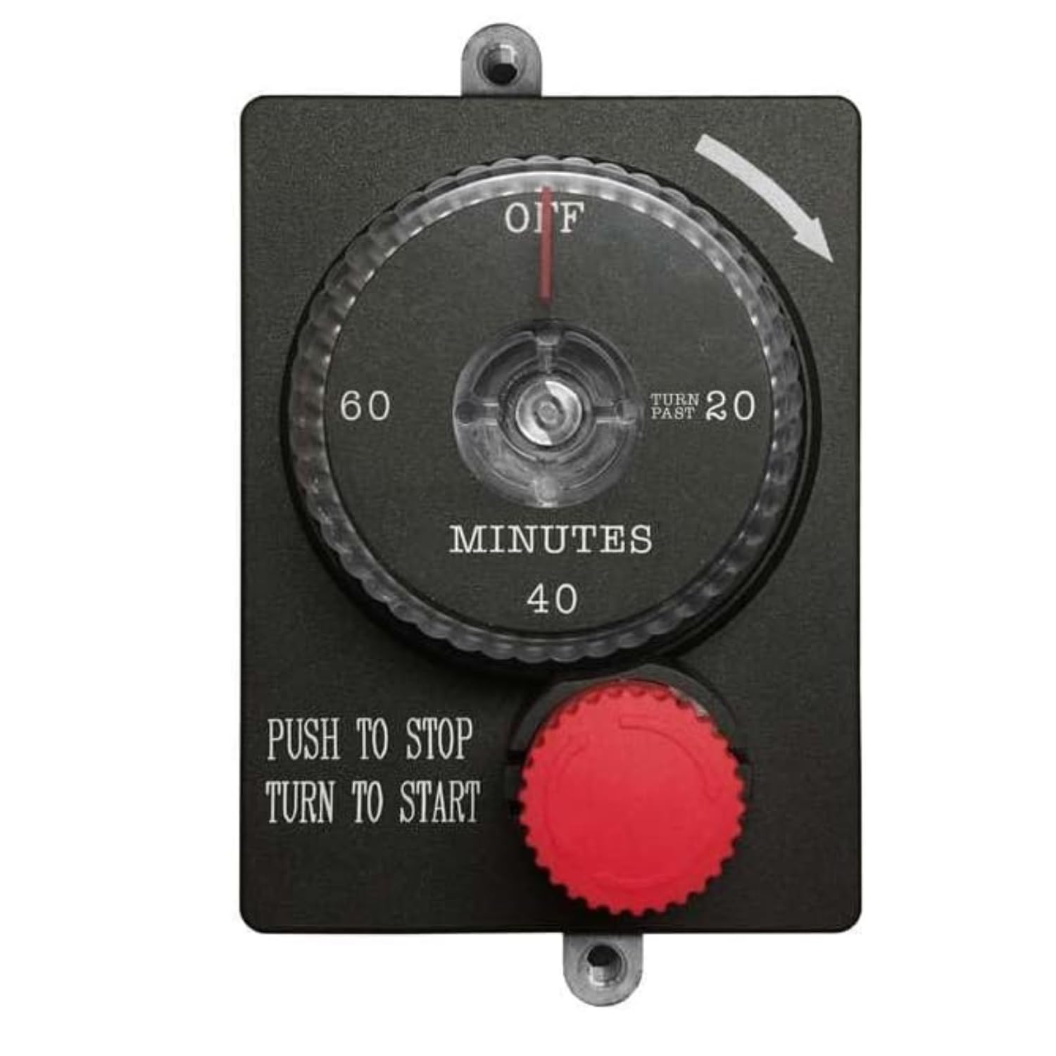 Firegear ESTOP1-0H Emergency Stop Mechanical Gas Timer with 1 Hour Countdown - Perfect for Industrial Safety, Kitchen Stoves, and Gas Applliance Shutoff