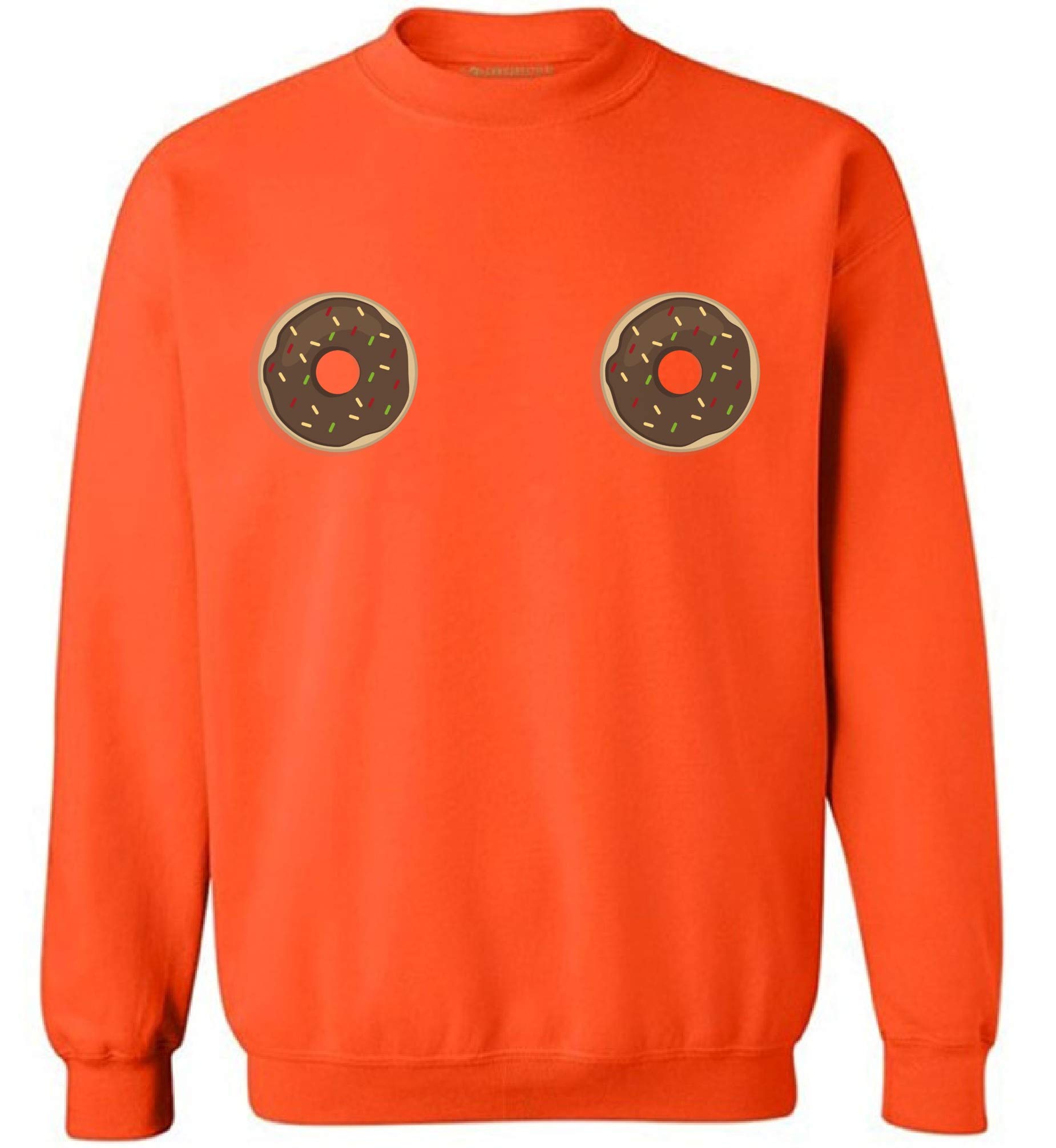 Awkward Styles Women's Donut Print Crewneck Sweatshirt - Cute Graphic Pullover for Casual Wear, Coffee Dates & Instagram Outfits