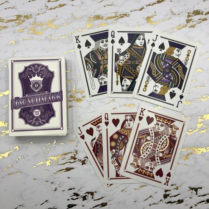 Premium Benchmark Playing Cards - Purple Deck for Poker, Magic Tricks & Card Games | Durable & Stylish Casino Quality Cards for Professional and Home Use