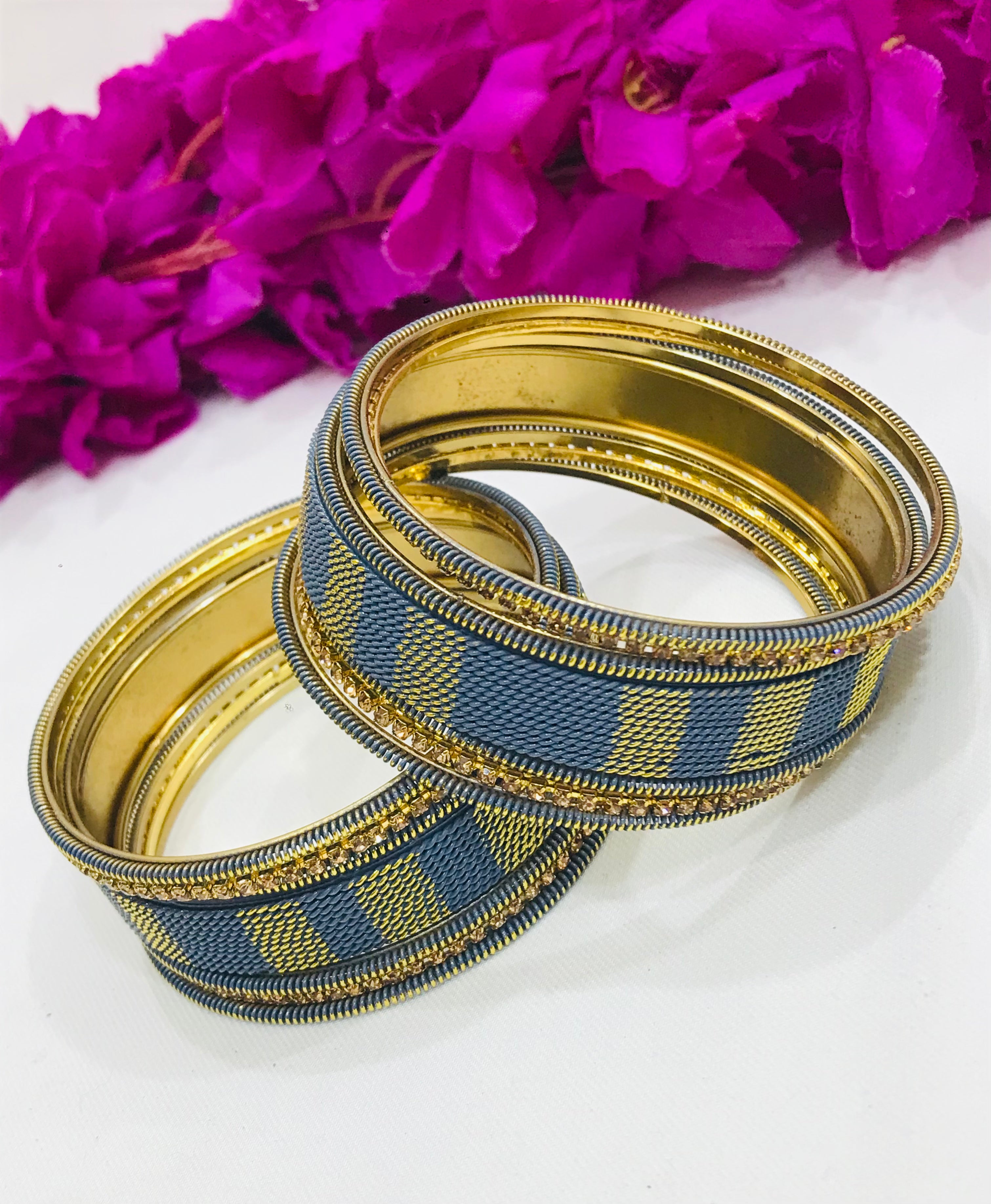 Stylish Gray Spiral Metal Bangles for Women - Trendy Twisted Designer Bracelets - Perfect for Casual Wear, Office Accessories & Gift Giving