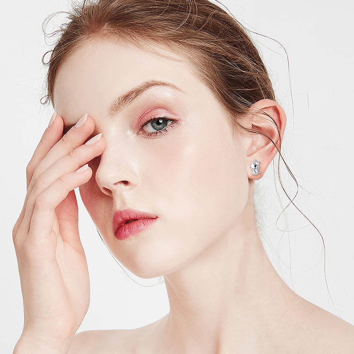ROMANTICWORK Sterling Silver Animal Earrings - Cute Stud Earrings for Women & Girls | Perfect Birthday Gift for Daughter, Best Friend | Ideal for Casual Wear, Date Nights & Special Occasions