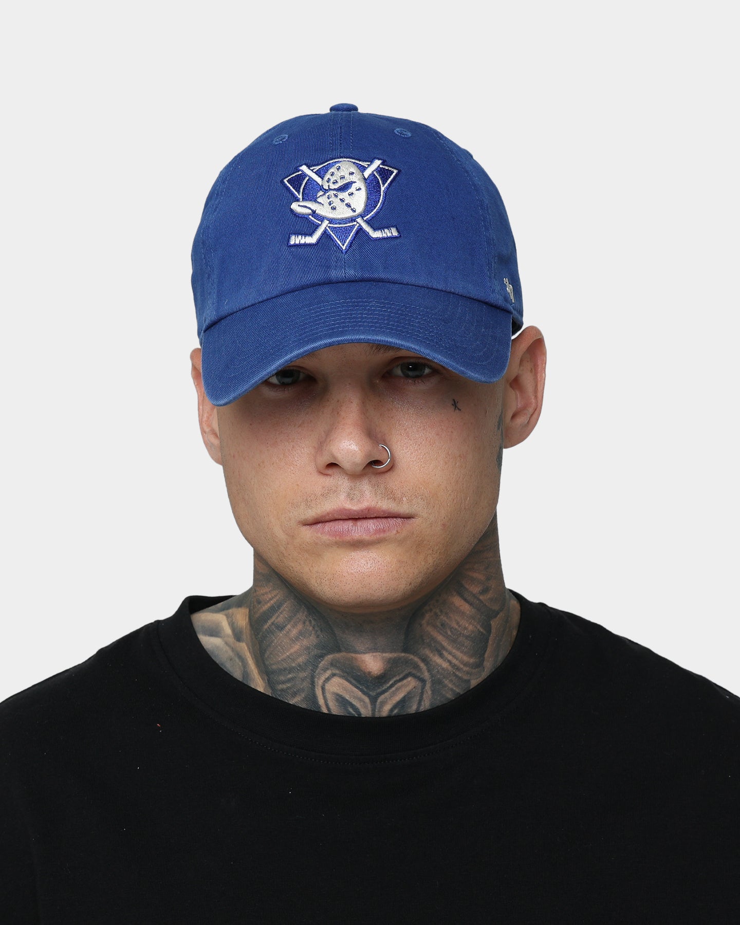 47 Brand Anaheim Ducks 'Classic Royal' Adjustable Strapback Hat - Royal Blue/Natural - Official NHL Licensed Snapback for Men & Women - Perfect for Game Day, Sports Events & Casual Wear