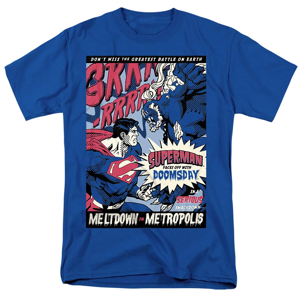 Superman Meltdown Graphic Unisex T-Shirt for Men & Women - Casual Wear, Cosplay & Superhero Fan Gift