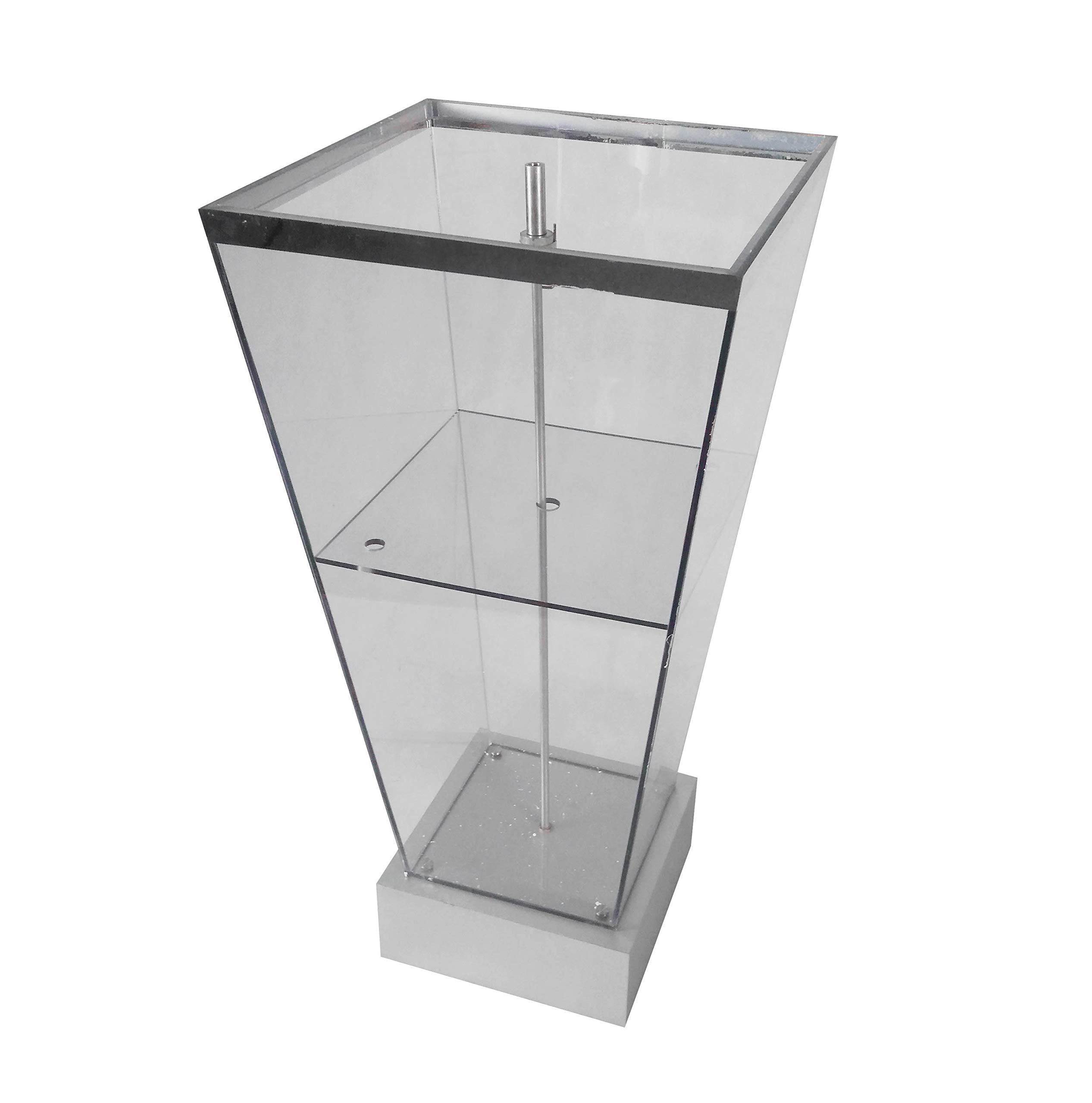 FixtureDisplays® Clear Bulk Bin Retail Display Stand for Impulse Buy - Perfect for Giftware, Toys, Cosmetics (Model 2196-2D) - Ideal for Stores, Boutiques, and Supermarkets