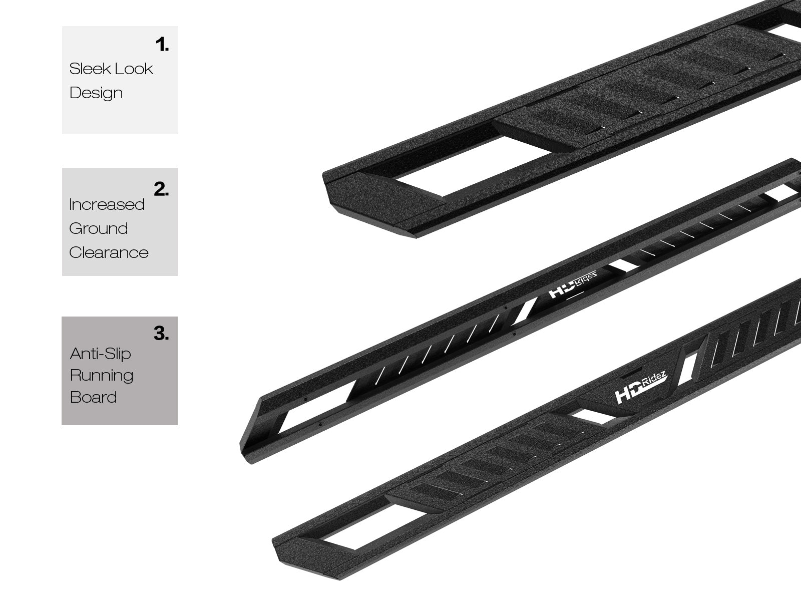 APS A Series Running Boards for Jeep Wrangler JL 4 Door (2018-2025) - Heavy Duty Side Steps with Non-Slip Surface - Perfect for Off-Roading & Daily Use