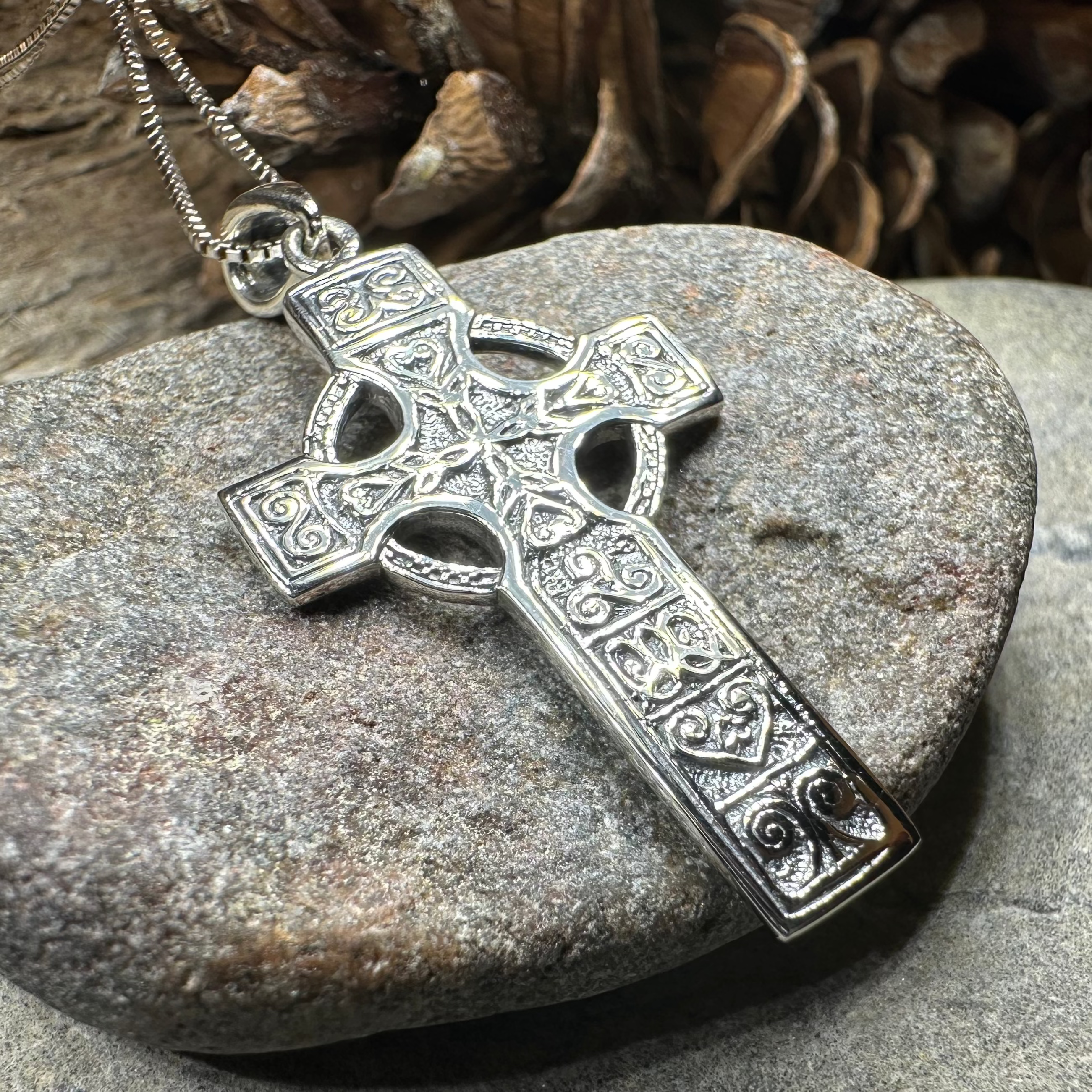 Celtic Cross Pendant Necklace for Women - Stainless Steel Columba Jewelry - Perfect for Gifts, Weddings & Everyday Wear