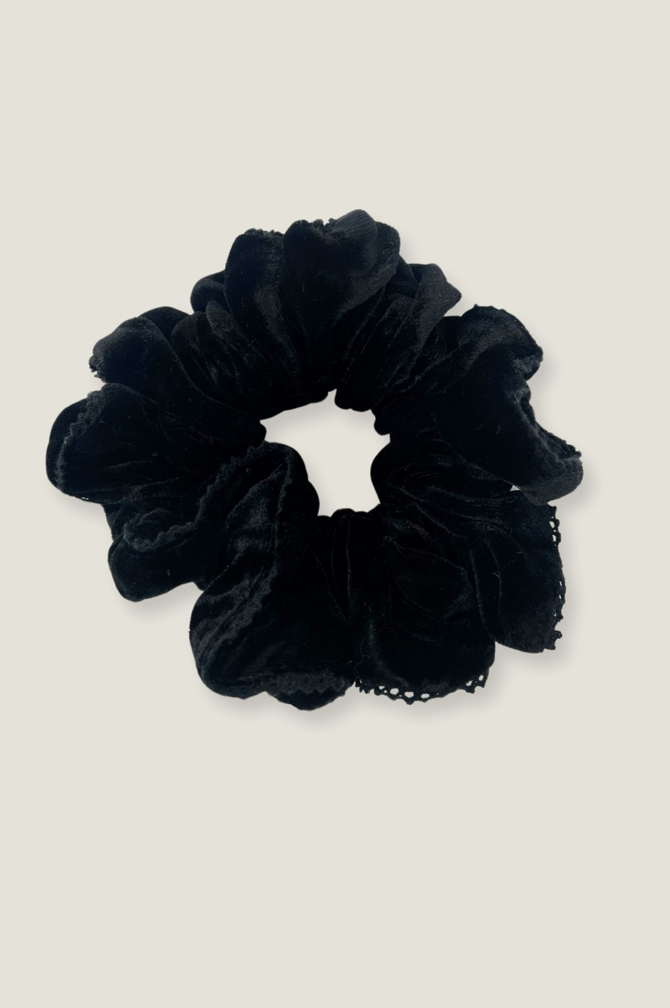 Black Velvet Scrunchie Hair Ties - Soft & Stretchable Hair Accessories for Women & Girls (Perfect for Everyday Use, Workouts, and Special Occasions)