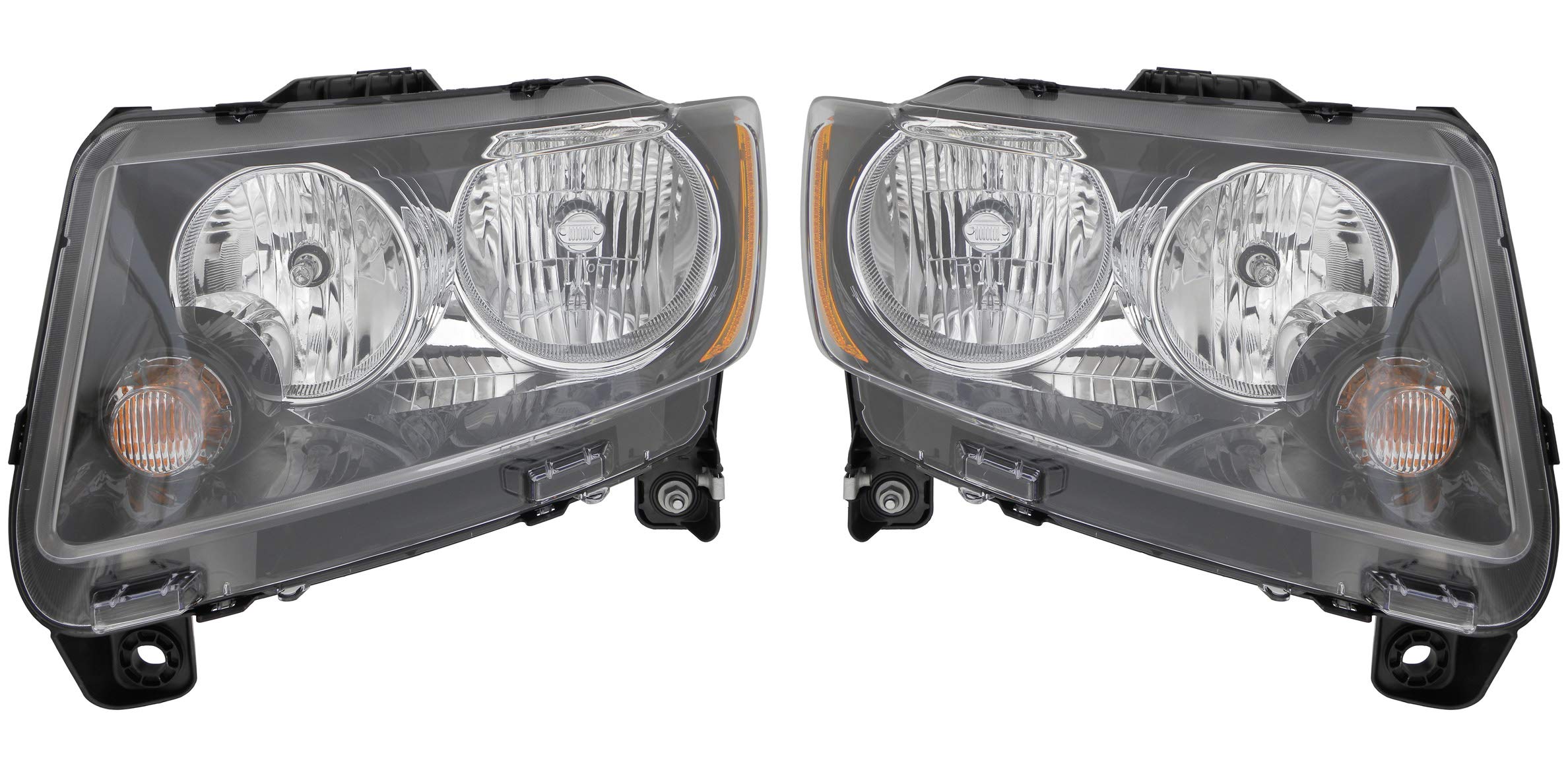 EPIC LIGHTING Headlights Lens and Housing Assembly Replacement for Jeep Compass 2013-2017 - Left & Right Pair (Part# CH2502246, CH2503246, 68171215AA, 68171214AA) - Upgrade Your Jeep's Nighttime Visibility for Safer Driving