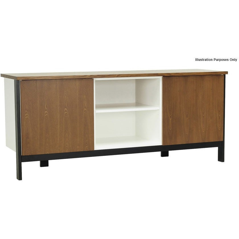 JARVY 186cm Sideboard Buffet Cabinet with Storage - Natural & Grey Finish for Dining Room, Living Room, or Entryway Organization