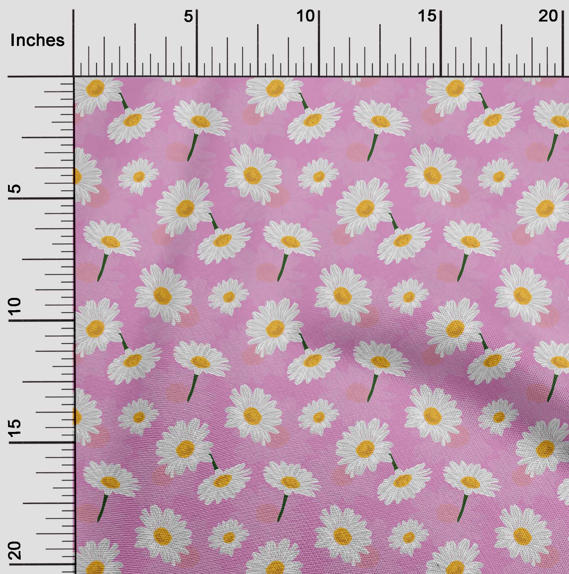 oneOone Viscose Jersey Light Pink Floral Print Fabric - 60 Inch Wide Soft Knit Material for DIY Clothing, Dresses, Skirts & Home Decor Sewing Projects