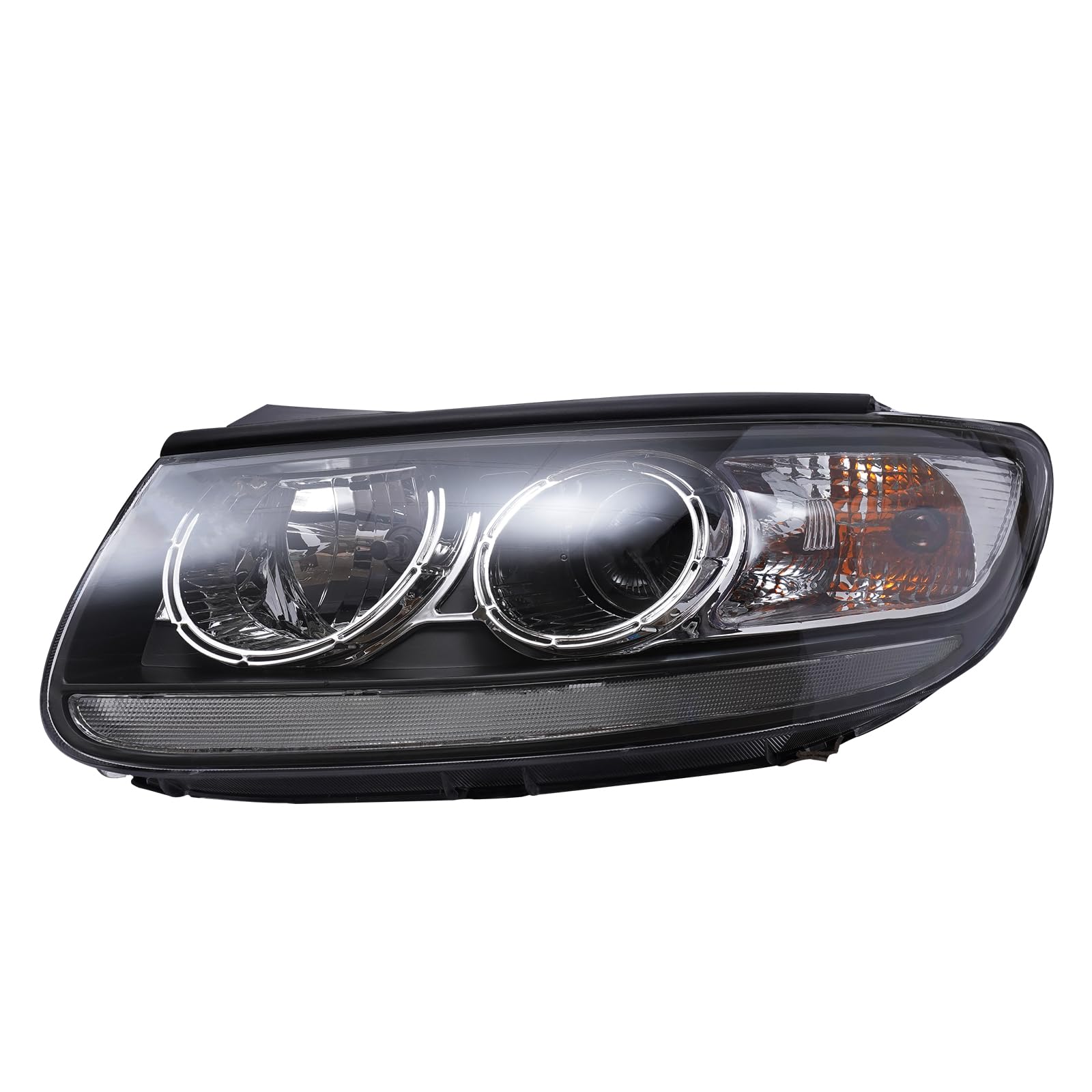 Gdrasuya10 Pair of Projector Headlights for Hyundai Santa Fe 2007-2012 - Driver & Passenger Side Headlamp Assembly Replacement - Perfect for Night Driving & Off-Road Adventures