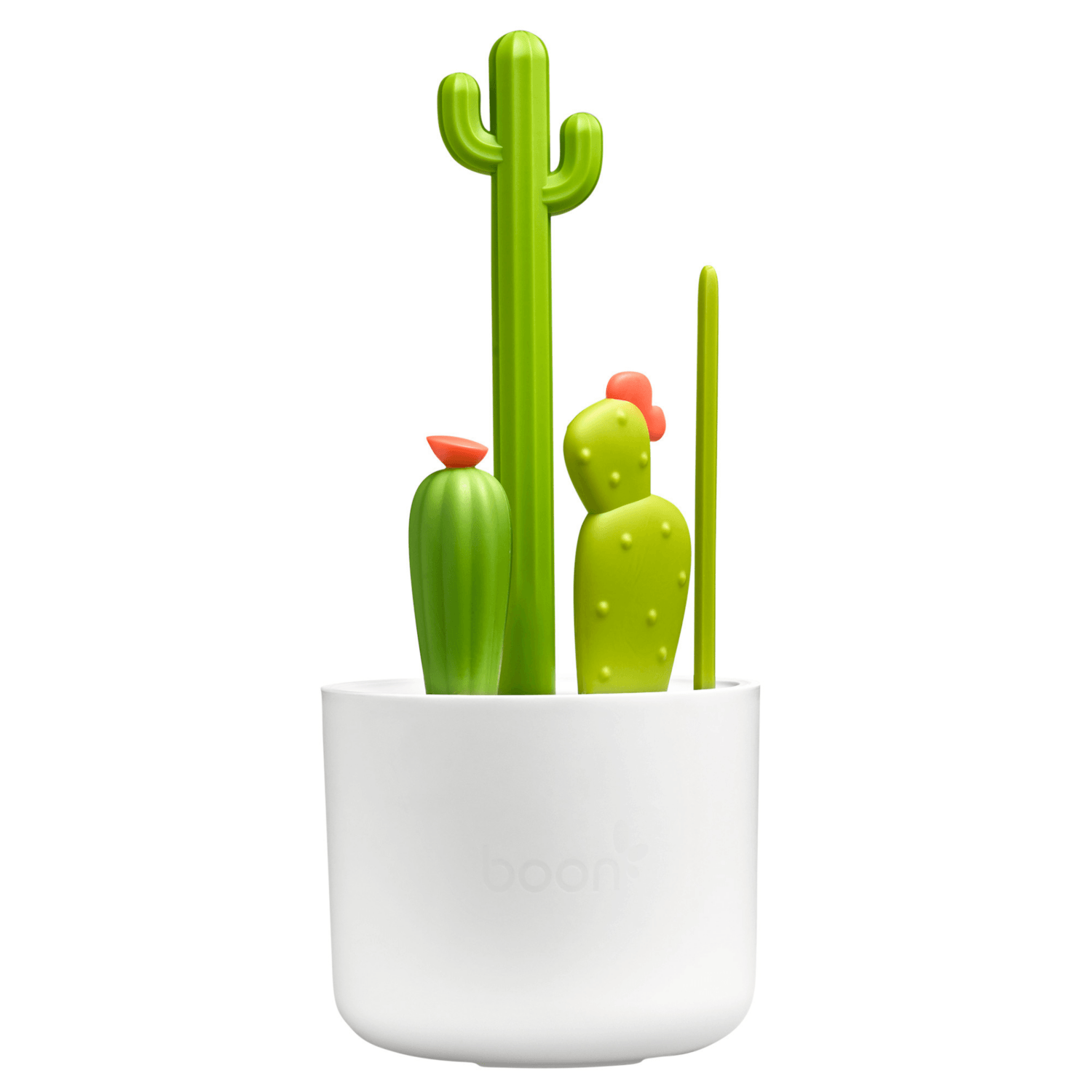 CACTI Bottle Cleaning Brush Set - White & Green | Long Handle Dish Brush for Baby Bottles, Water Bottles, Mugs & Kitchen Cleaning | Eco-Friendly Dishwashing Brush with Durable Bristles