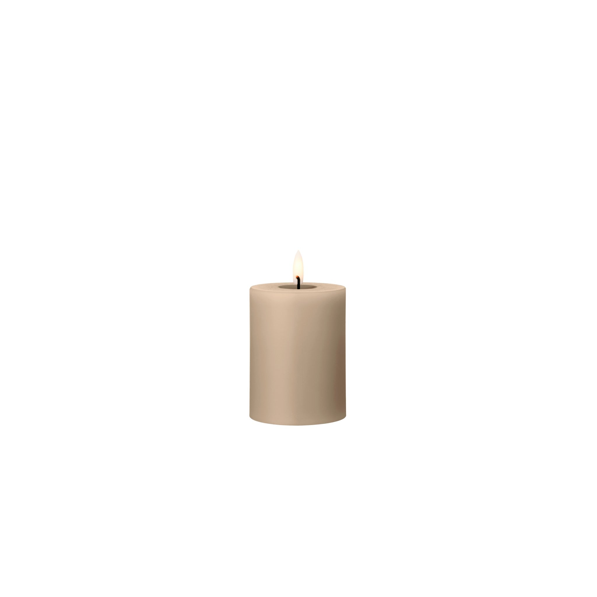 ESTER & ERIK LED Flameless Pillar Candle - 10cm/4in Battery Operated Decorative Candles with Warm White Glow & Nougat Scent - Perfect for Home Decor, Wedding Centerpieces, Romantic Dinners and Spa Relaxation