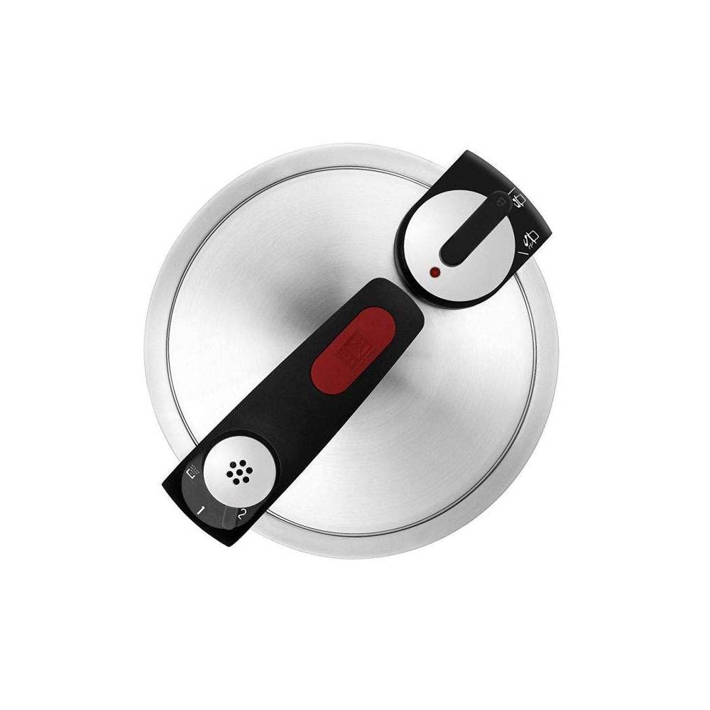 Tekna 4L Stainless Steel Pressure Cooker - 18/10 Steel, 2 Cooking Programs, Locking System, Induction Compatible, 22cm (Grey) - Perfect for Fast Meals, Soups, and Healthy Cooking at Home