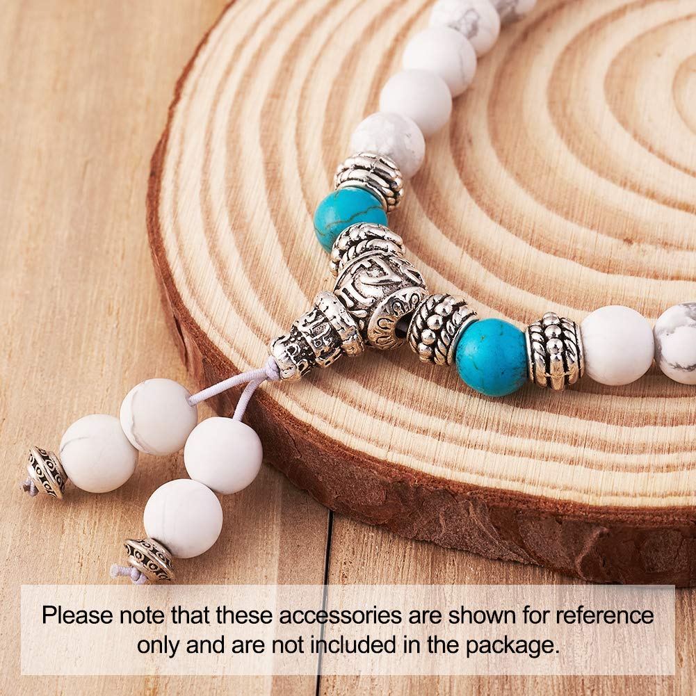 KISSITTY 10 Sets Tibetan Silver Buddhist Guru Beads - 20pcs 10mm 3-Hole Metal Prayer Beads for Jewelry Making & Meditation Bracelets - DIY Craft Supplies for Spiritual Jewelry, Mala Bracelets & Buddhist Accessories