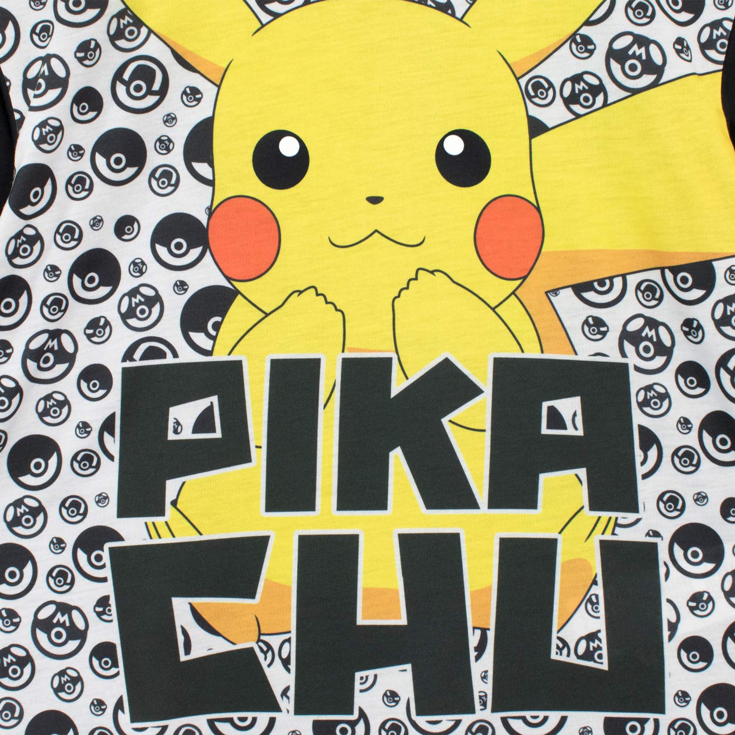 Pokemon Pikachu Boys' Pajama Set - Cute Cartoon Character Sleepwear for Kids - Perfect for Bedtime, Sleepovers & Halloween Costumes