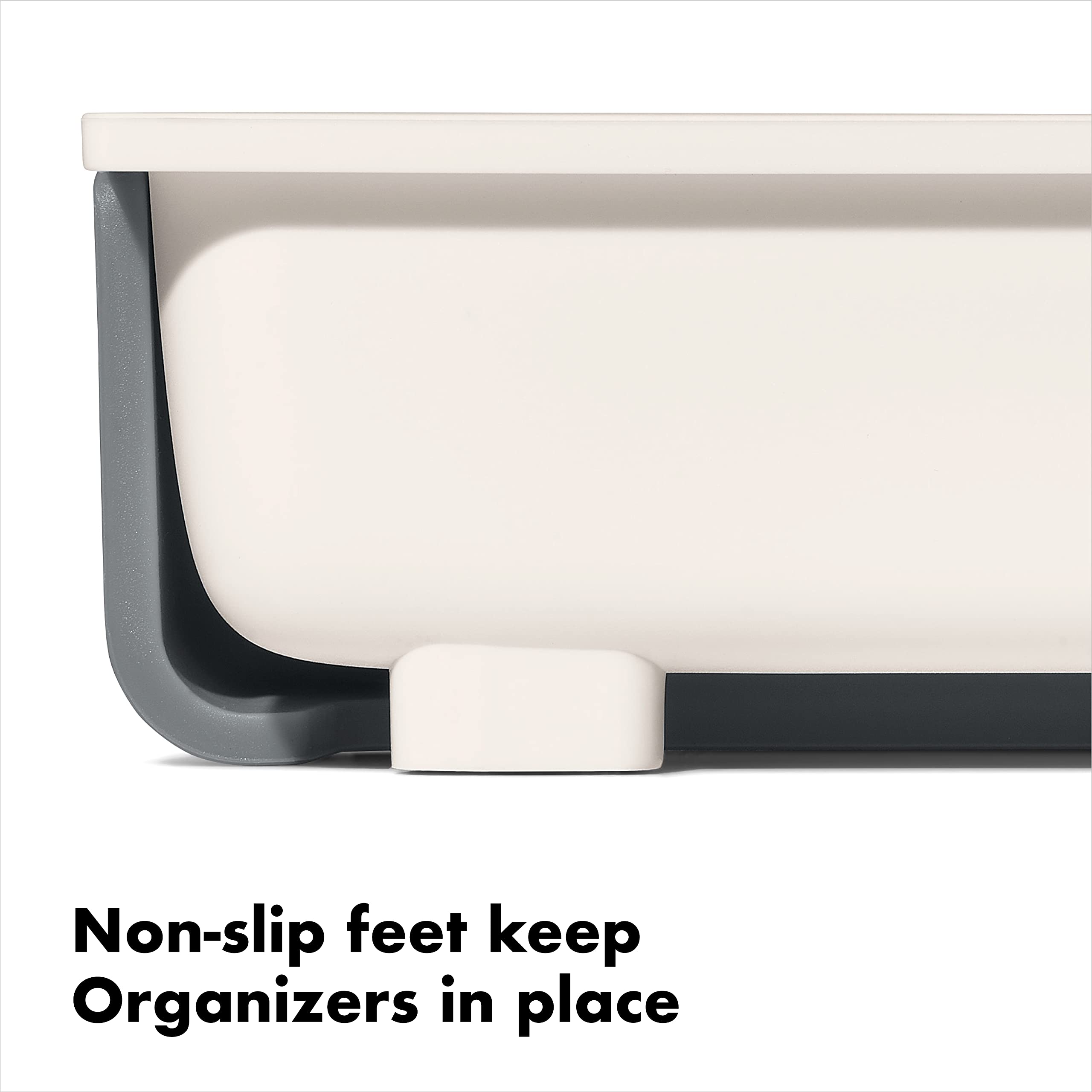 OXO Good Grips Expandable Kitchen Drawer Organizer - White | Expandable Utensil Storage for Spoons, Forks & Cooking Tools | Perfect for Kitchen Drawers, Countertops & Pantry Organization
