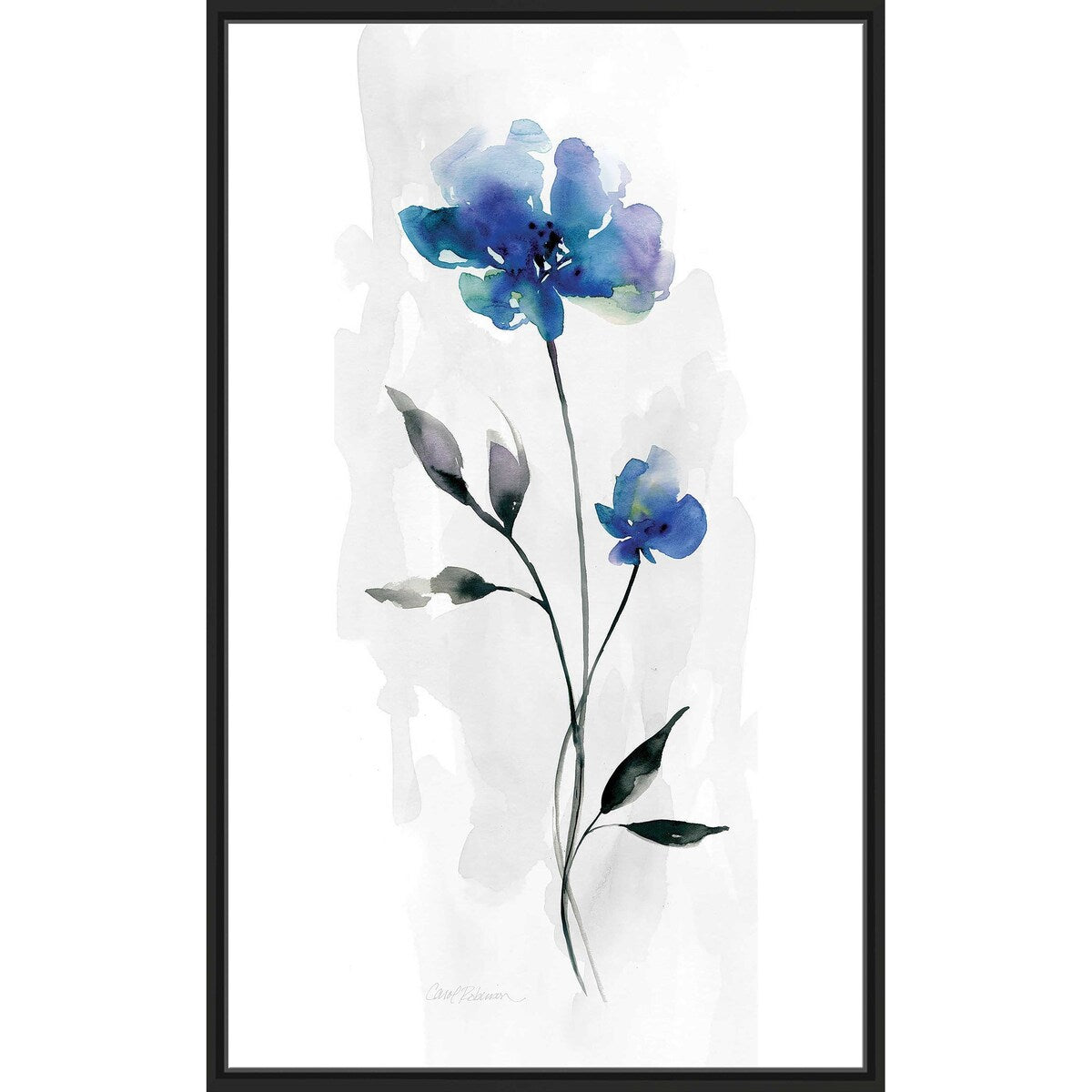 Beautiful Blue III by Carol Robinson - Modern Abstract Art Print on Floating Canvas - Perfect for Living Room, Bedroom & Office Decor