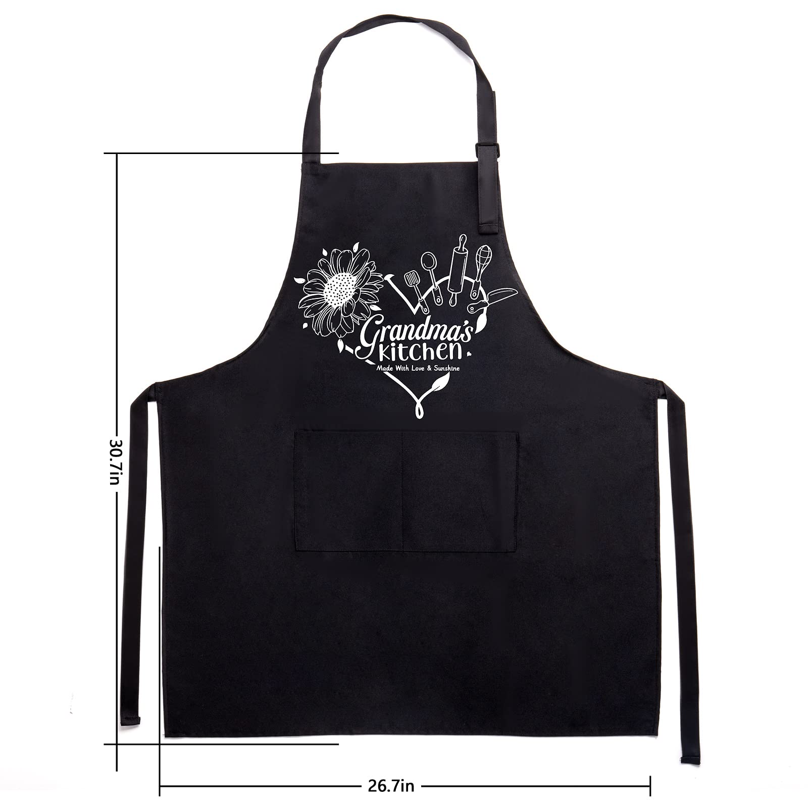 Best Grandma Gifts - Premium Kitchen Utensil Set with Wooden Spoons & Cooking Apron | Thoughtful Birthday, Christmas & Mother's Day Present for Grandma, Nana & Grandmother | Perfect for Baking, Cooking & Family Gatherings