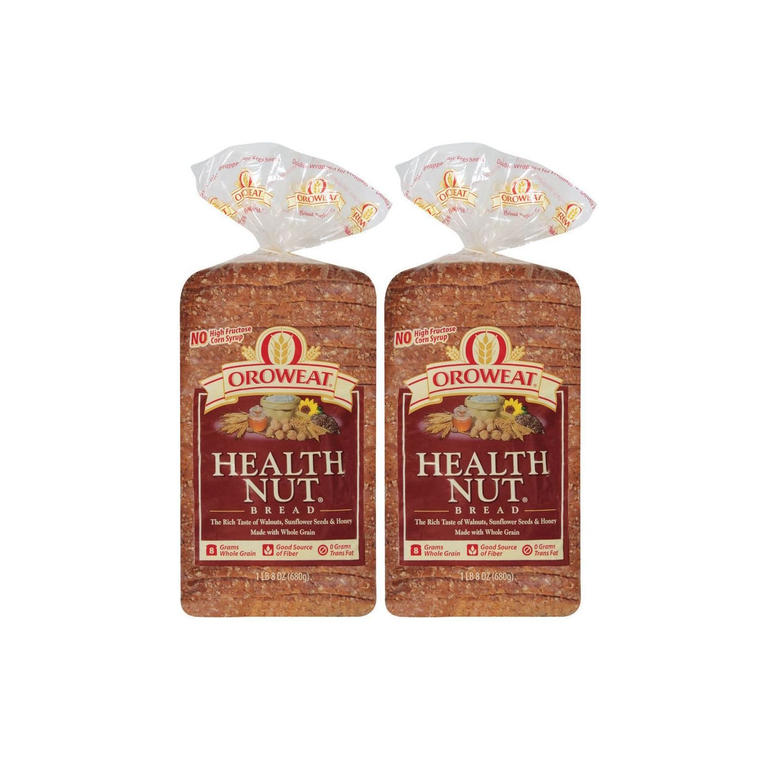Oroweat Arnold Health Nut Whole Grain Bread - 24 Ounce Loaf - High Fiber Multigrain Sandwich Bread for Healthy Breakfast & Lunch