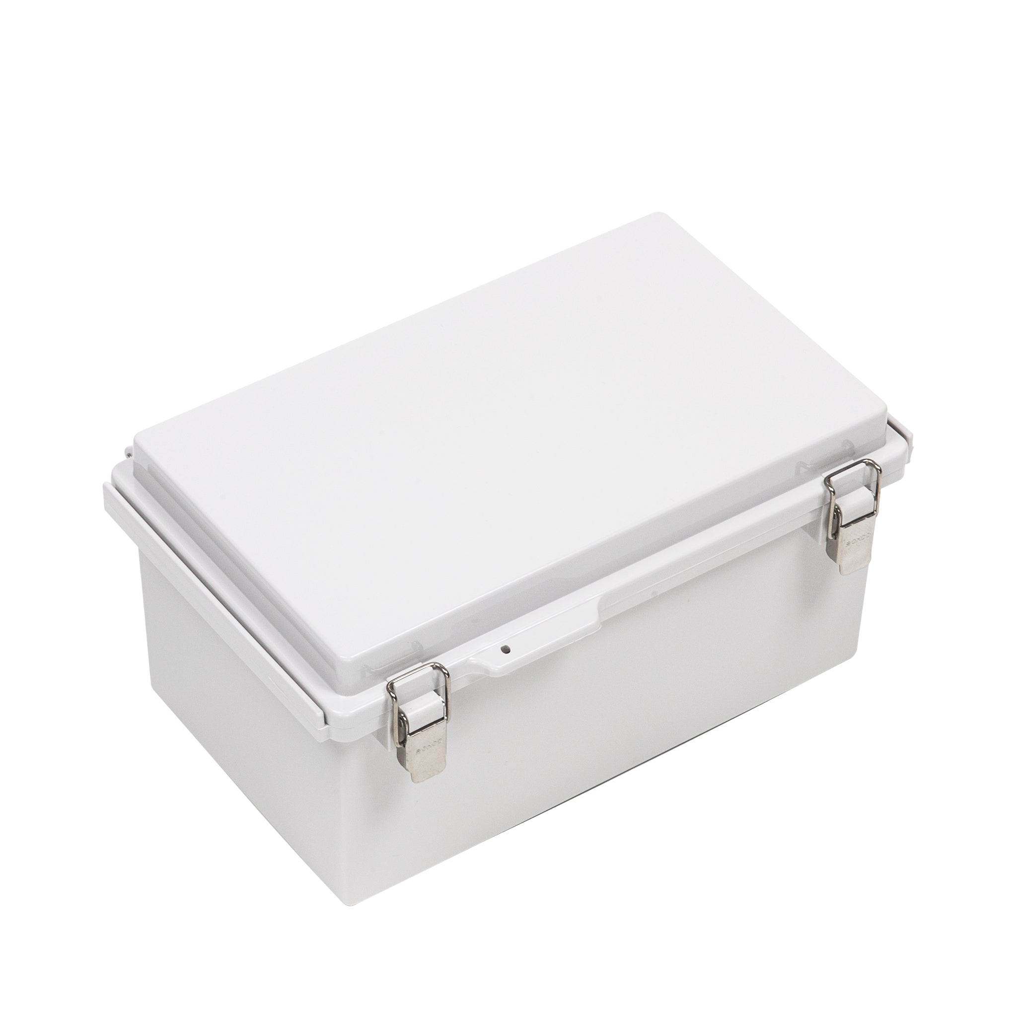 Boxco P Series 6.30 x 10.24 x 3.94 Inches (160 x 260 x 100mm) Waterproof Plastic Enclosure - IP67 Rated, IK08 Impact Resistant, Polycarbonate (PC) Grey Case with Molded Hinge & Latch | Ideal for Outdoor Electronics, Industrial Equipment & Electrical Component Protection