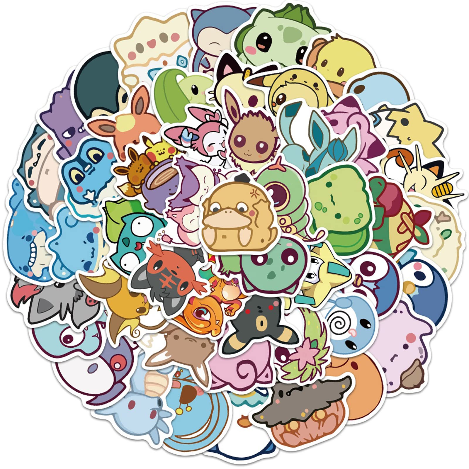 50 PCS Anime Stickers - Kawaii Cute Waterproof Vinyl Decals for Water Bottles, Laptops, Skateboards & Luggage | Perfect for Kids, Teens & Adults | Great for DIY Crafts, School Supplies & Gift Giving