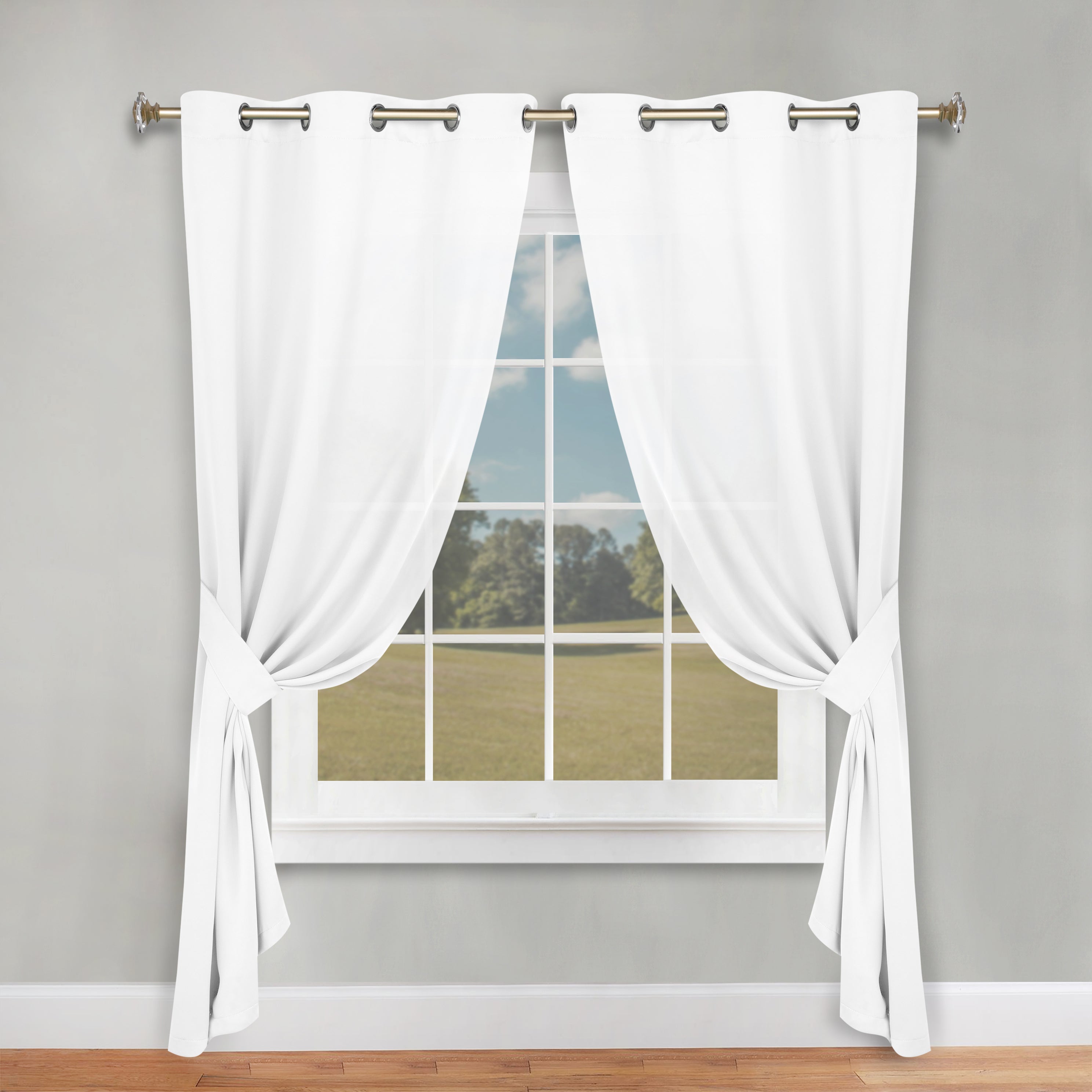 Machine Washable Blackout Curtains Set of 2 - Solid Color Room Darkening Window Drapes for Bedroom & Living Room - Noise Reducing & Thermal Insulated for Better Sleep