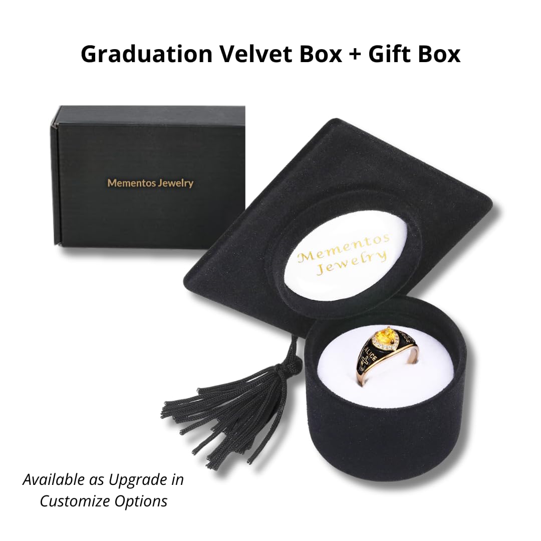 PJM Authentic Women's Class Ring – 925 Sterling Silver or 10KT Gold – Custom High School College University Graduation Ring – Personalized Jewelry Gift for Her – Perfect for Graduation Ceremonies, Alumni Reunions & Special Occasions