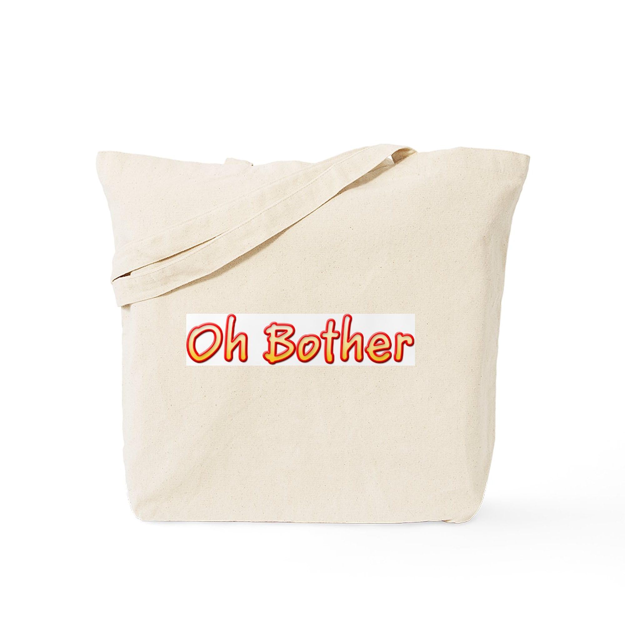 Eco-Friendly Natural Canvas Tote Bag - Reusable Shopping Bag with 'Oh Bother' Print | Perfect for Groceries, Beach Trips & Daily Use