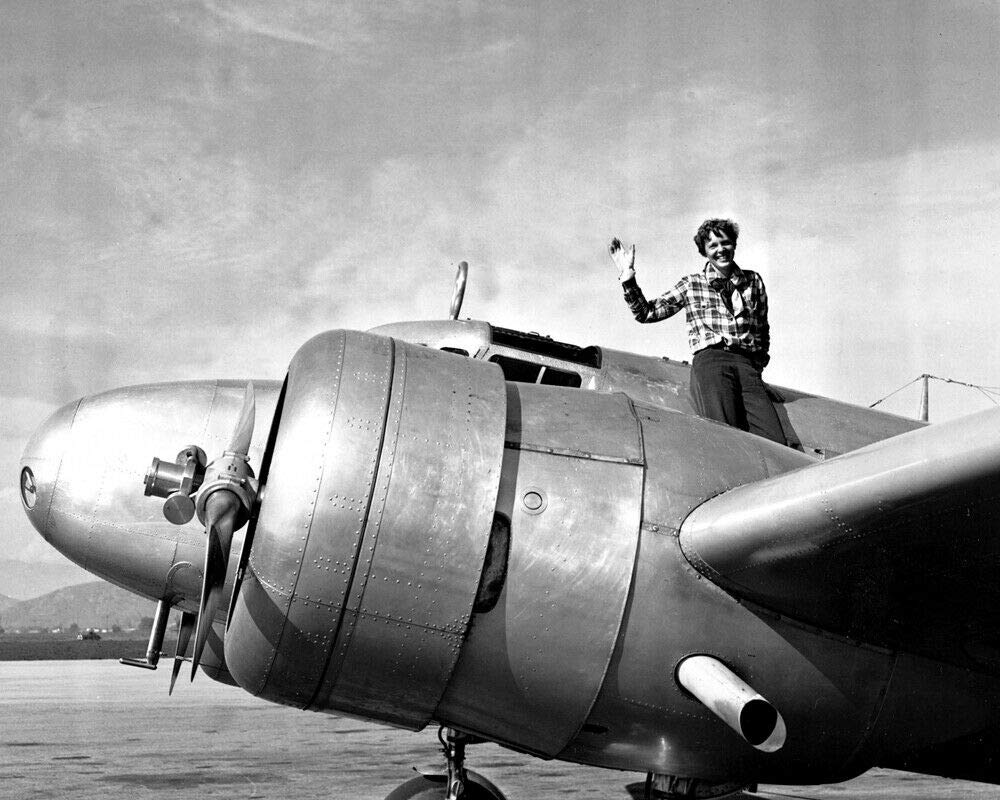 Amelia Earhart World Flight Poster - 20x30 Inch Laminated Wall Art for Home & Office Decor