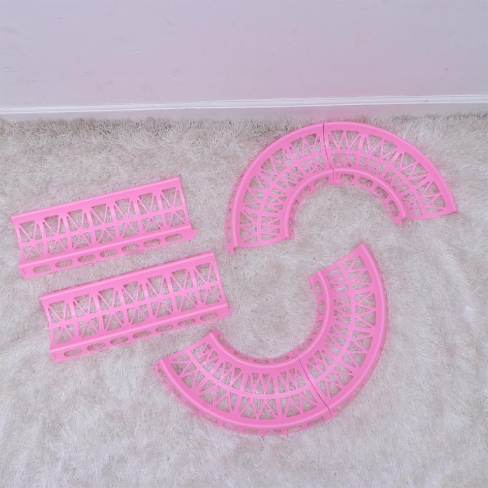 6-Piece Colorful Hamster Running Wheel Toy Set - Interactive Exercise Track for Small Pets - Perfect for Hamsters, Gerbils & Mice - Fun Playtime & Fitness Activity in Cages