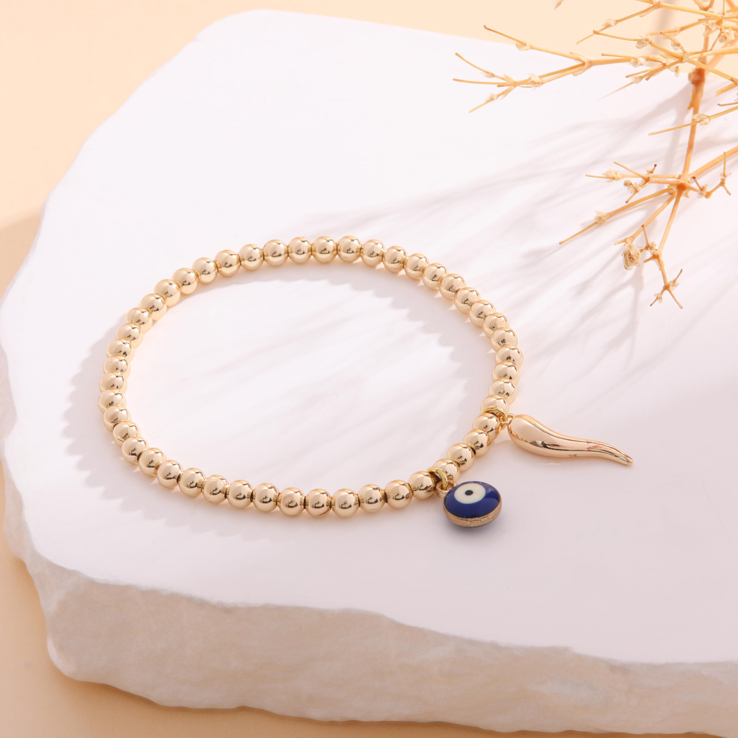 RZKING Gold Bracelets for Women - Evil Eye, Butterfly, Dragonfly & Elephant Charm Bracelet, Friendship Jewelry, Birthday & Retirement Gifts for Her - Perfect for Everyday Wear, Special Occasions & Inspirational Gifting