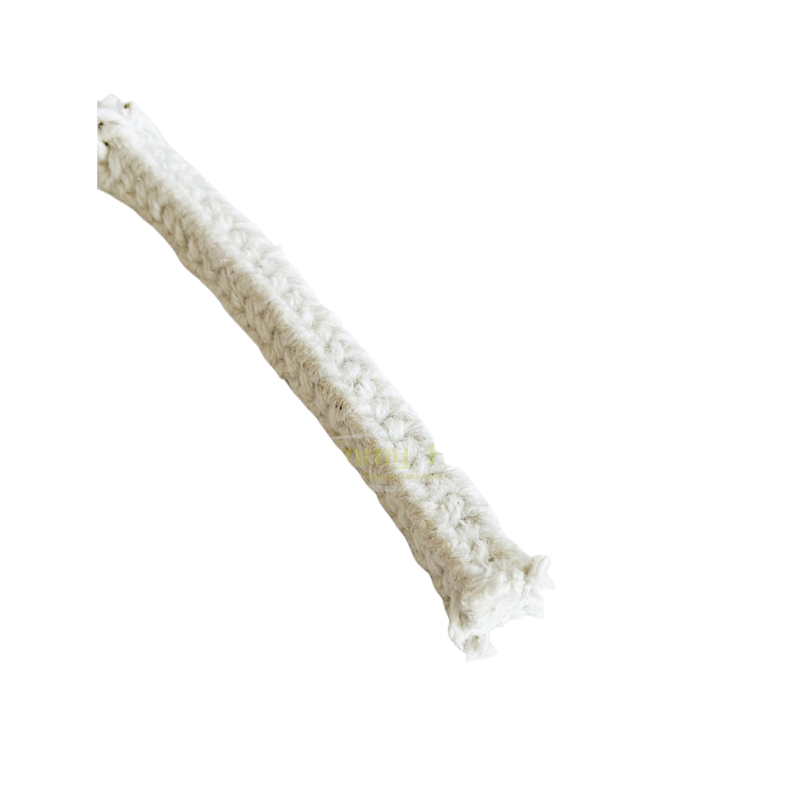 High-Temperature Resistant Sealed Ceramic Fiber Twisted Rope - 16mm x 16mm x 5m - Asbestos-Free Insulation Rope for Kilns, Furnaces & Industrial Heat Protection