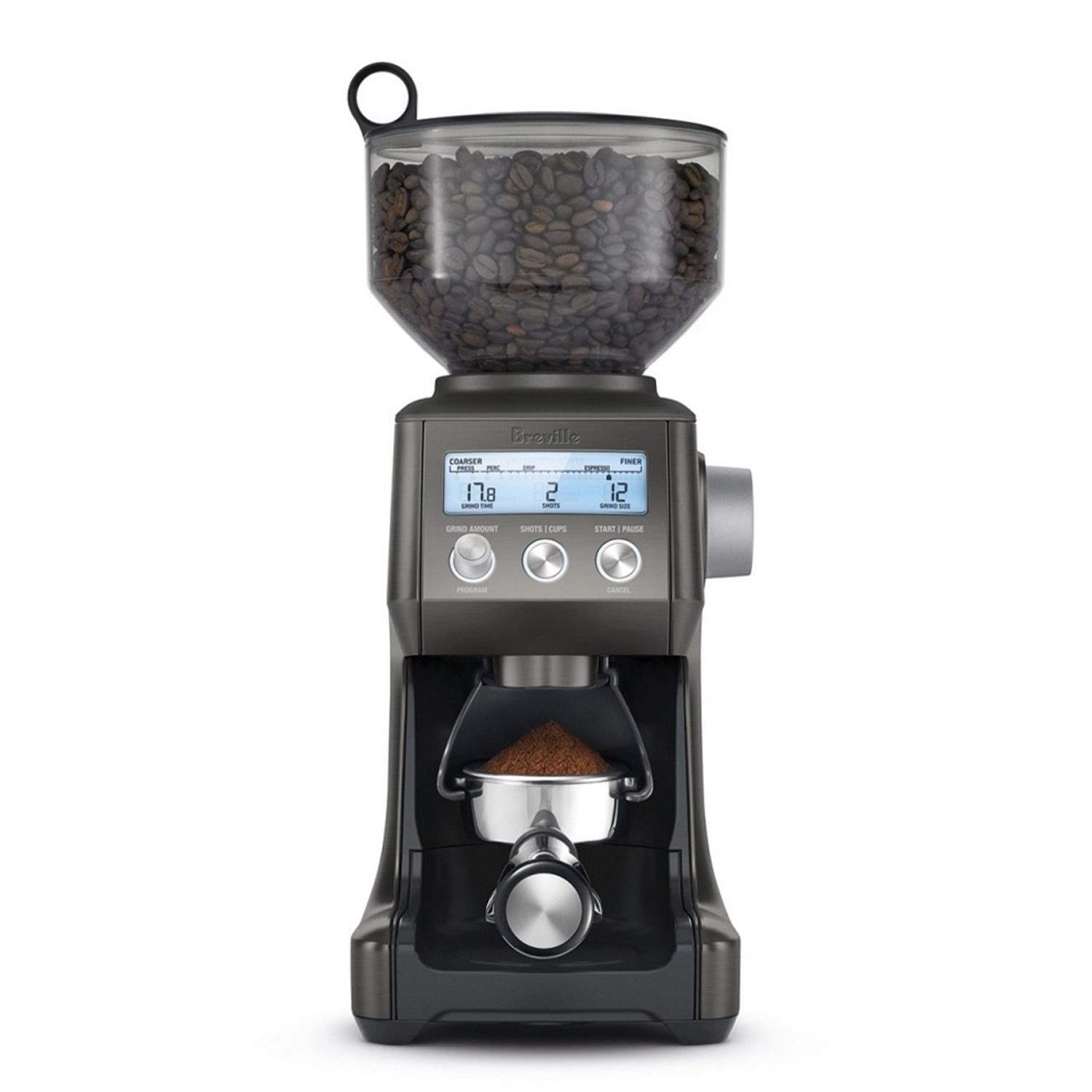 Breville Smart Grinder Pro Conical Burr Coffee Grinder - Black Stainless Steel (BCG820OYS1BCA) | Precision Grinding for Espresso, French Press & Pour Over Coffee Makers | Perfect for Home Baristas & Coffee Enthusiasts