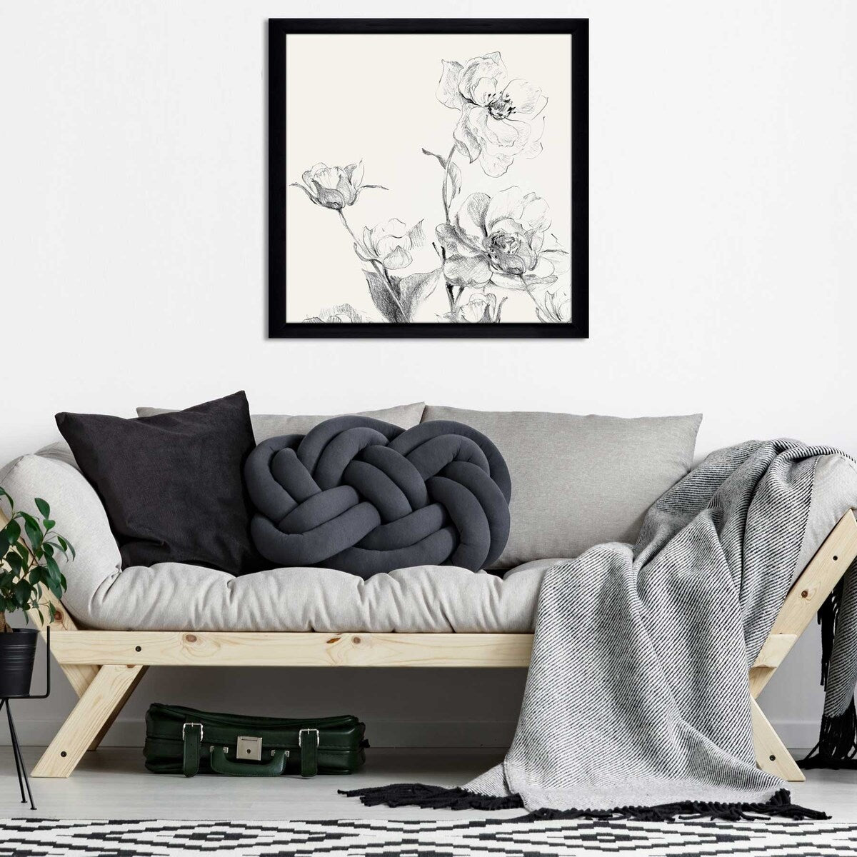 Amaryllis Field Square Art Print on Acrylic - Modern Wall Decor for Living Room, Bedroom & Office