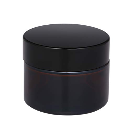 50ml Amber Glass Jar - Refillable Skin Care Cream Container, Cosmetic Bottle for Travel & Makeup | Perfect for DIY Beauty, Essential Oils & Travel-Size Packing