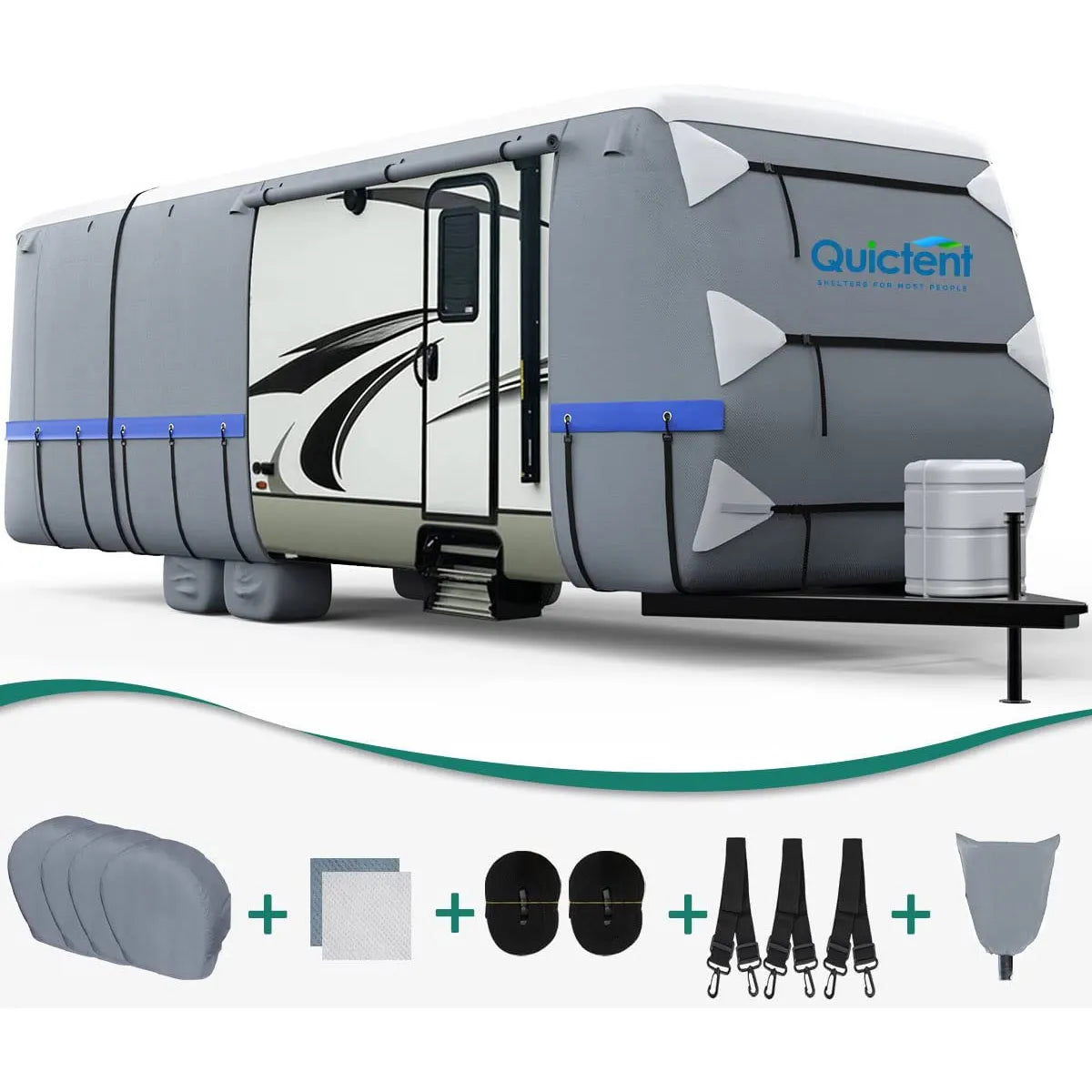Best Waterproof Travel Trailer Covers for All Seasons - Heavy Duty RV Camper Cover for Outdoor Protection & Storage