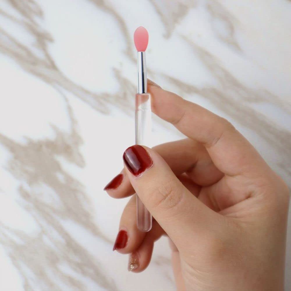 KALUO Lip Mask Brush Set - Portable Lipstick Applicator & Concealer Brush for Women - Soft Makeup Brushes for Lips & Face (Brown) | Perfect for Daily Makeup, Travel & Professional Use