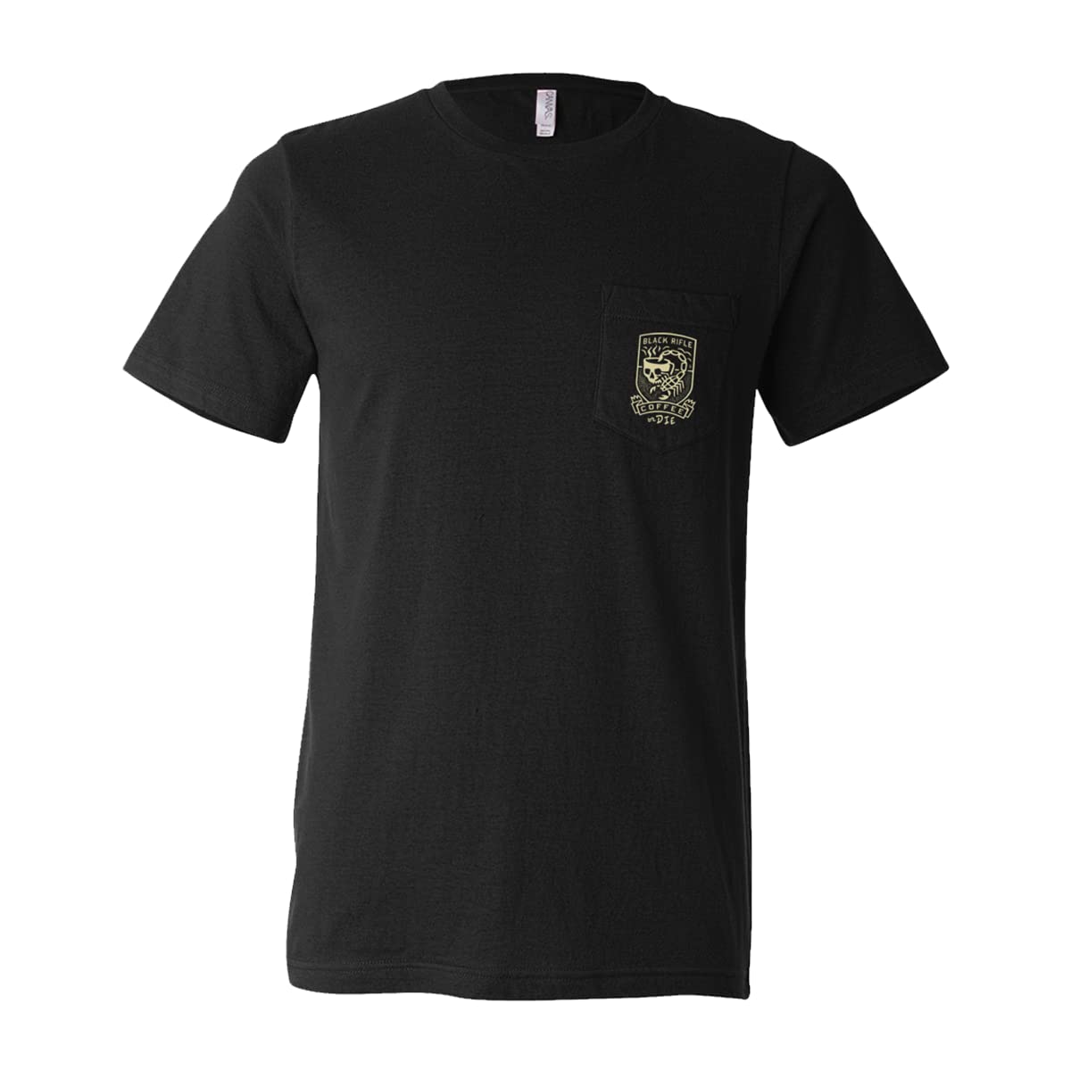 Black Rifle Coffee Company Scorpion Coffee Or Die Pocket T-Shirt - Black, Size S - Military Inspired Casual Wear for Coffee Lovers & Outdoor Enthusiasts