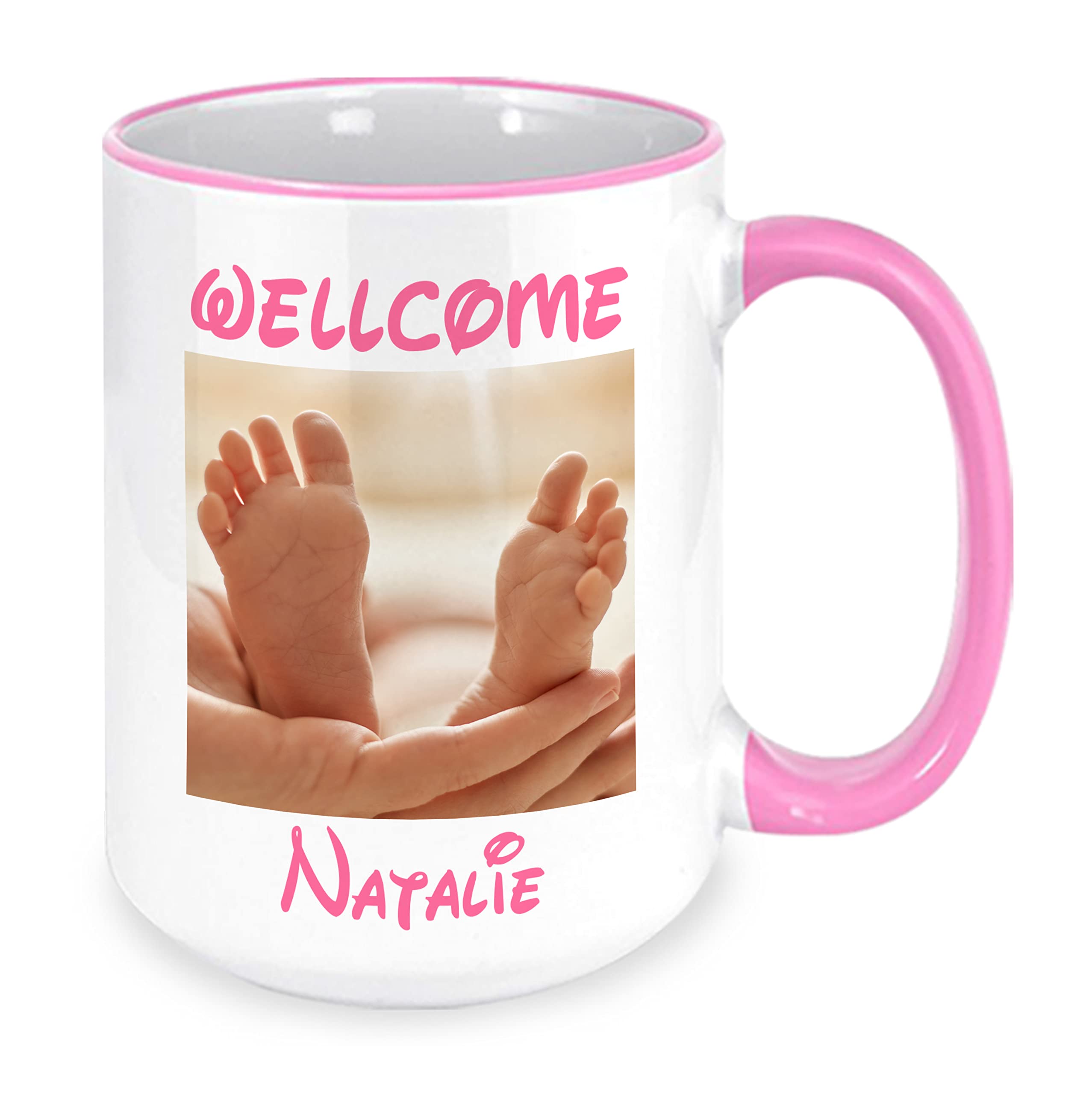 Personalized 15oz Custom Coffee Mugs - Add Your Photo, Logo & Text - Ceramic Travel Mug for Office, Gifts & Home Use