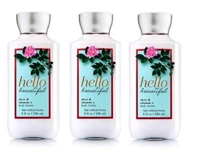 Bath & Body Works Hello Beautiful Body Lotion Set of 3 Full Size Bottles - Hydrating Moisturizer for Soft Skin | Perfect for Daily Use, Gifts & Travel