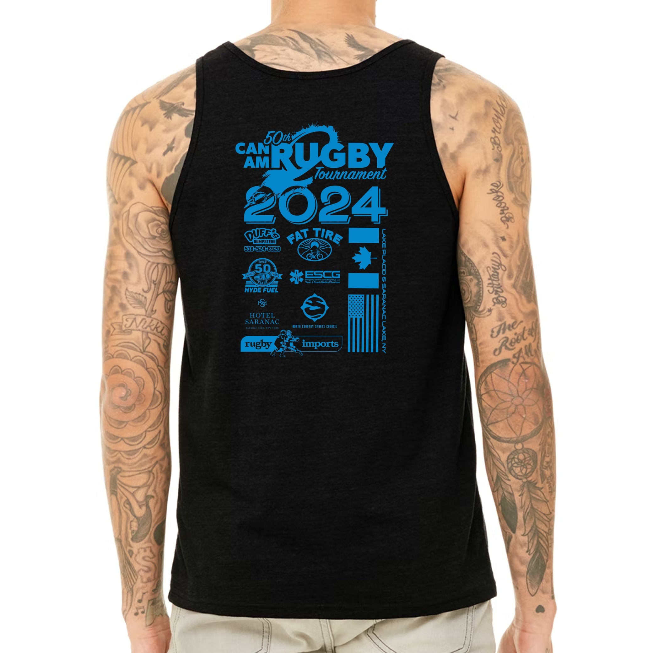 Can Am Rugby 2024 Unisex Tank Top - Breathable Athletic Shirt for Men & Women - Perfect for Rugby, Gym, Workouts & Casual Wear