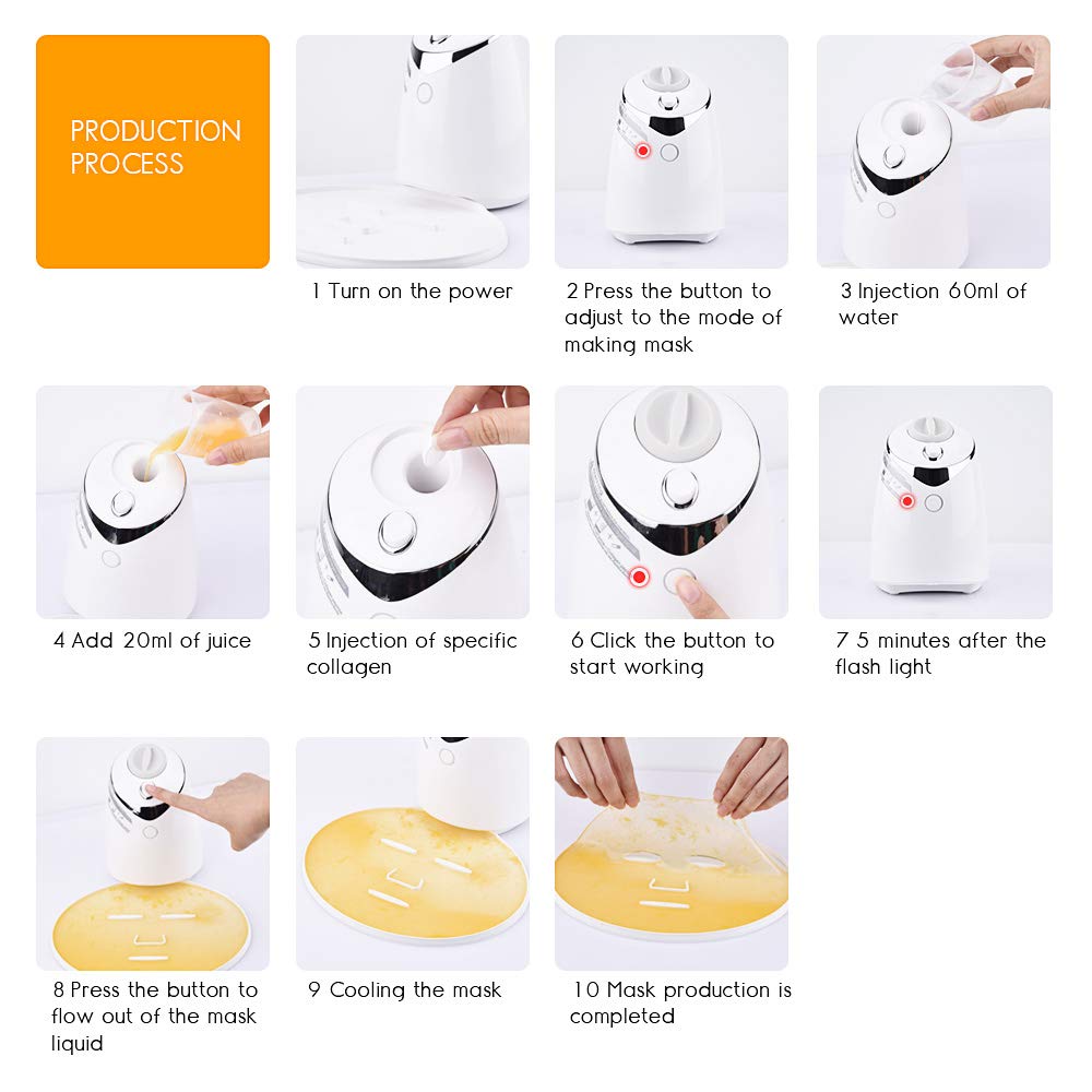 Automatic DIY Face Mask Maker Machine with 32 Collagen Pills - Home Facial Mask Kit for Women | Create Custom Face Masks & Creams | Perfect for Spa Days, Skincare Routines & Relaxing Self-Care Gifts