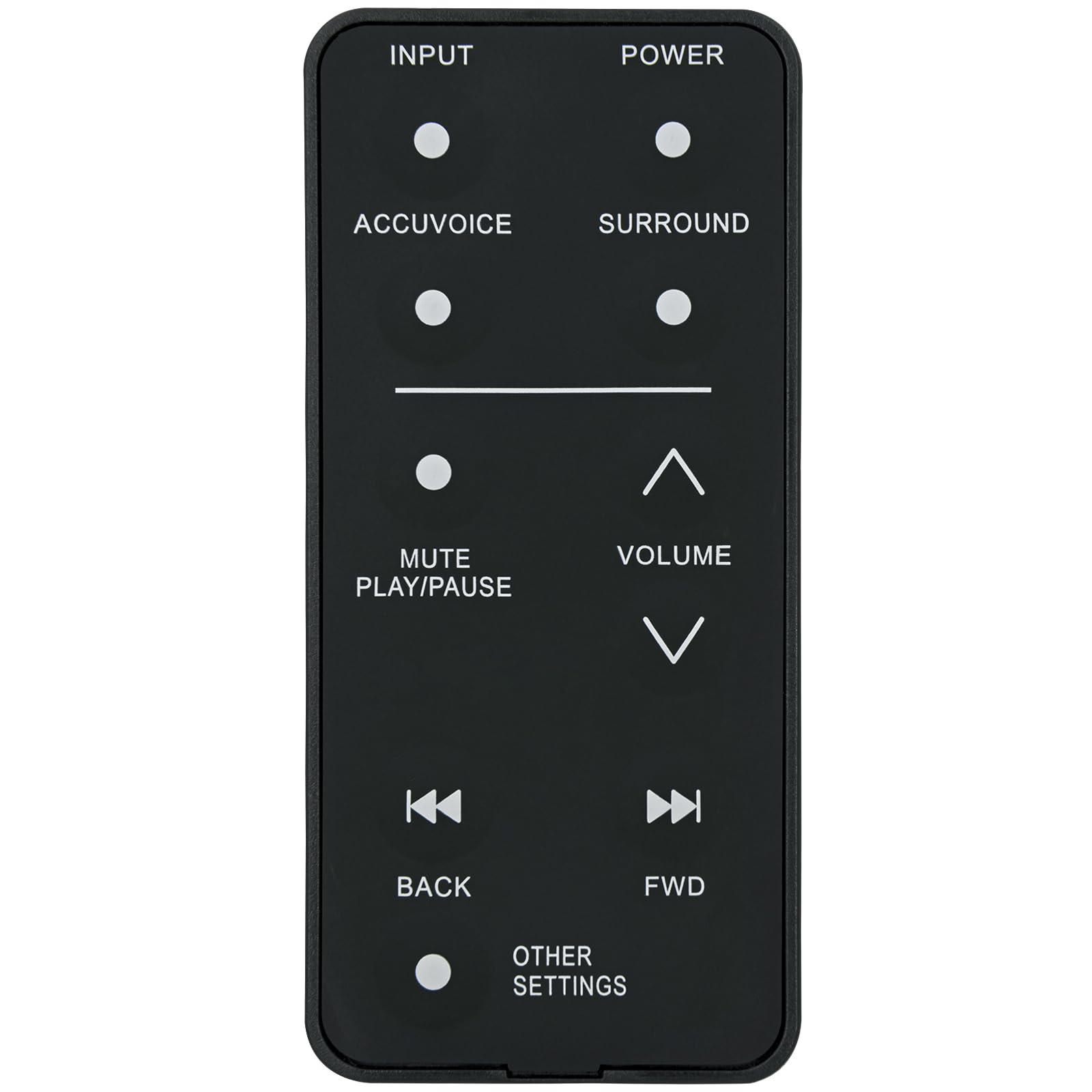ZVOX Accuvoice AV157 AV203 AV257 SoundBar TV Speaker Replacement Remote Control with Mounting Bracket - Compatible with Home Theater System & TV Setup