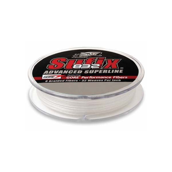 Sufix 832 Advanced Superline Braided Fishing Line - 300 Yards, Ghost White - High Performance for Freshwater & Saltwater Fishing
