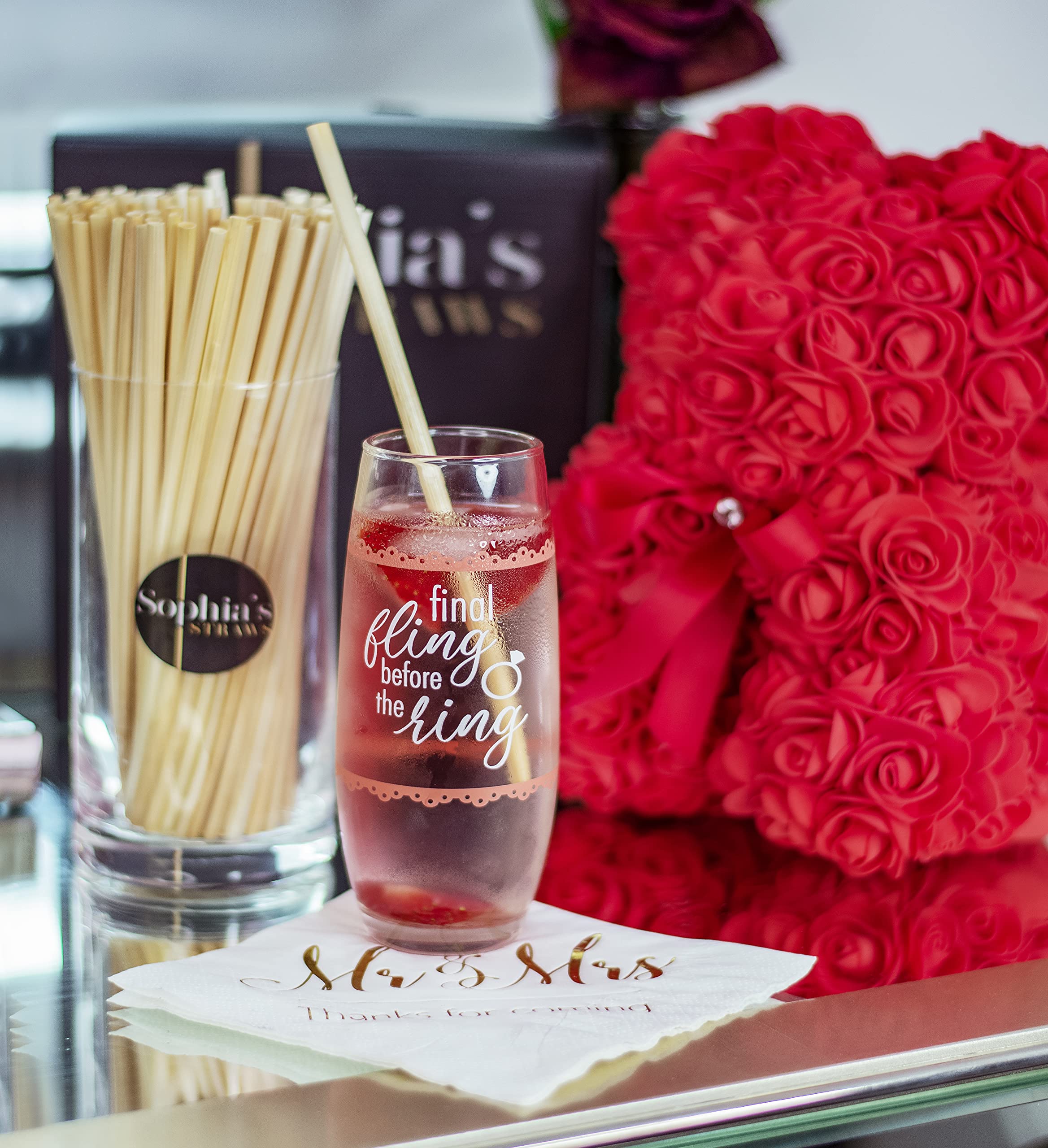 Sophia's Straws 7.5 Inch Natural Hay Drinking Straws | 500 Count Eco-Friendly Disposable Straws for Smoothies, Cocktails & Parties - Biodegradable & Sustainable Alternative to Plastic