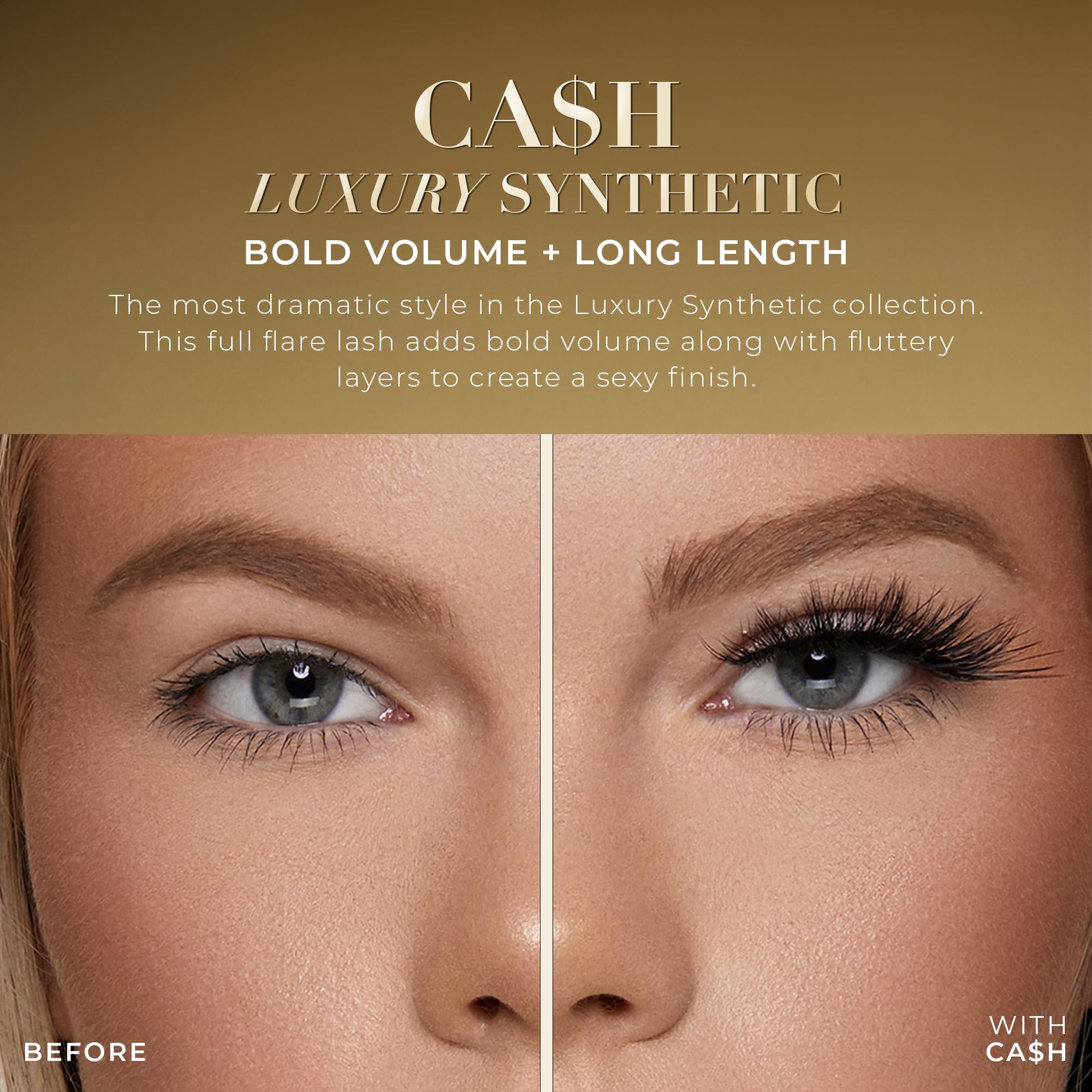 Luxury Synthetic False Eyelashes - 15mm Full Length Natural Look Lashes, Reusable Fake Eyelash Extensions with Round Shape (Lash Glue Not Included) | Perfect for Bridal Makeup, Night Out, and Special Occasions