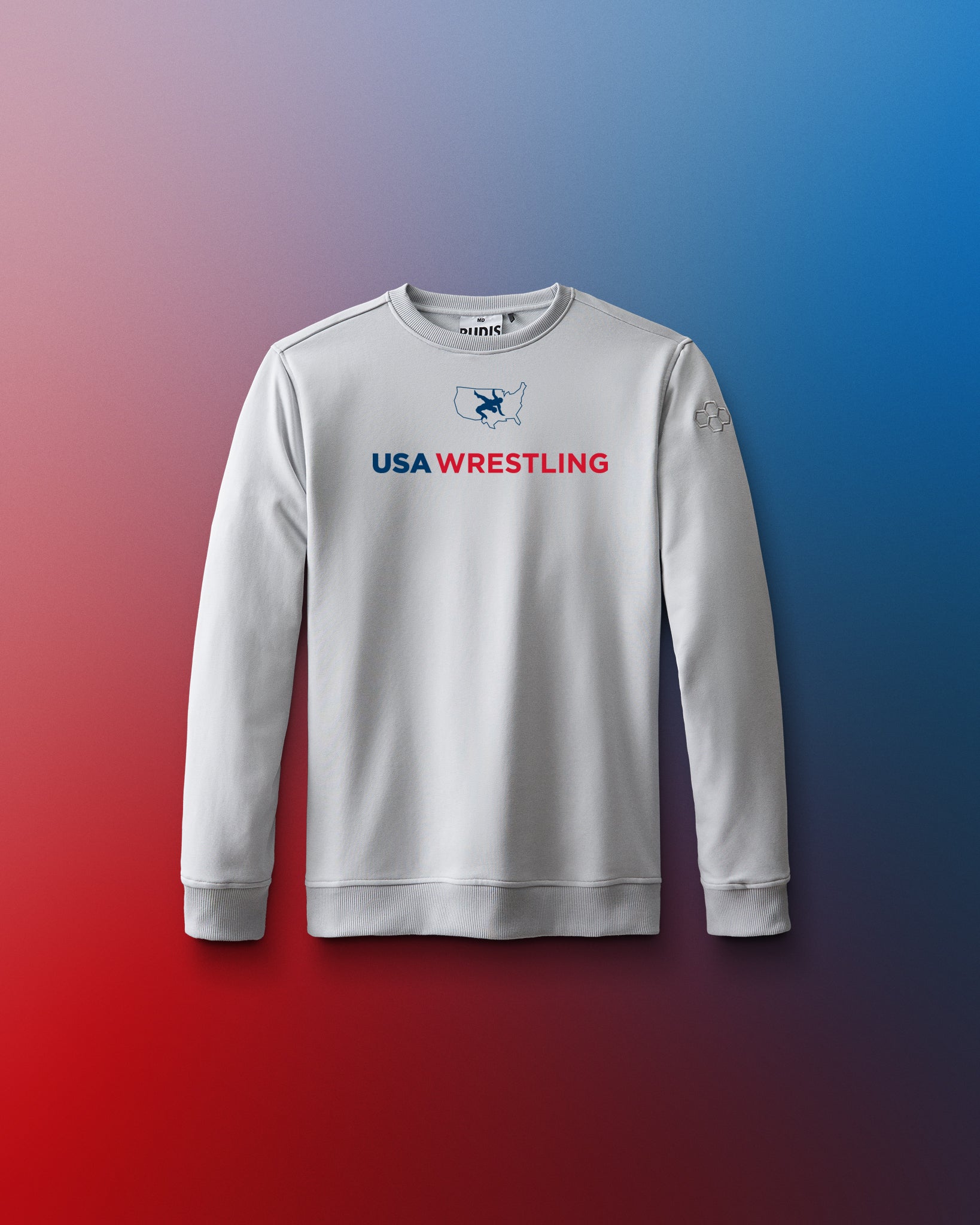 USA Wrestling Logo Youth Elite Terry Crewneck Sweatshirt - Comfortable & Durable for Training, Gym & School Activities